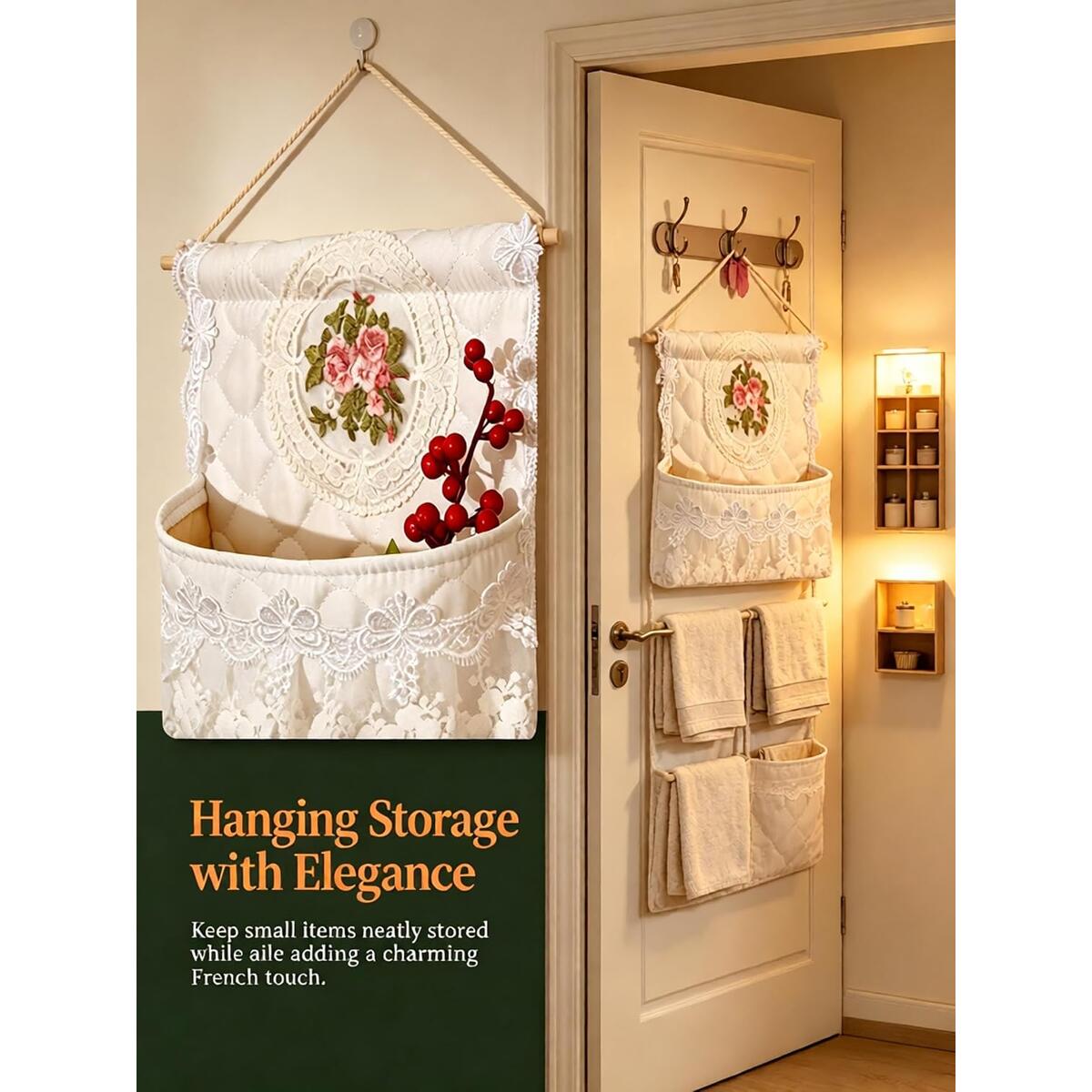 French Style Lace Wall Mounted Fabric Deal - RebateKey