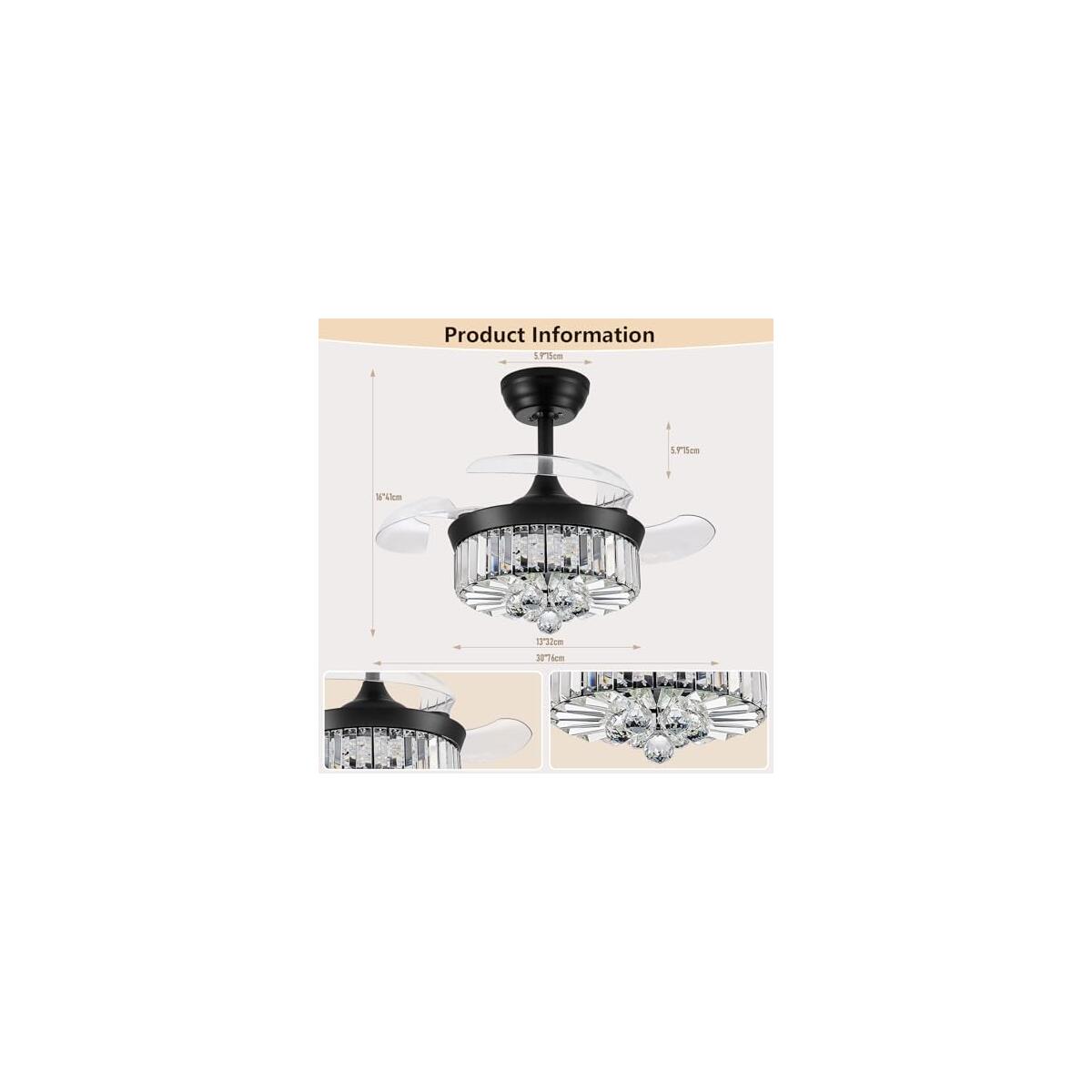 Dumaiway Chandelier Ceiling Fan Deal - RebateKey