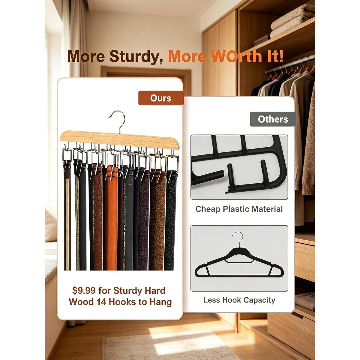 Wooden Belt Hanger With Coupon - RebateKey