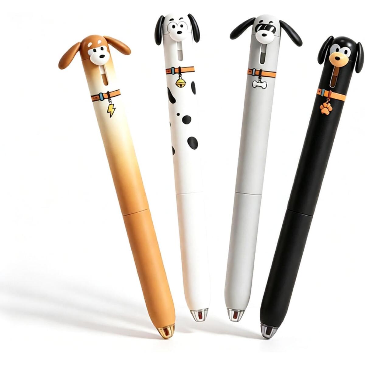 Dog Retractable Gel Pens 0.5mm Fine Point Black Ink