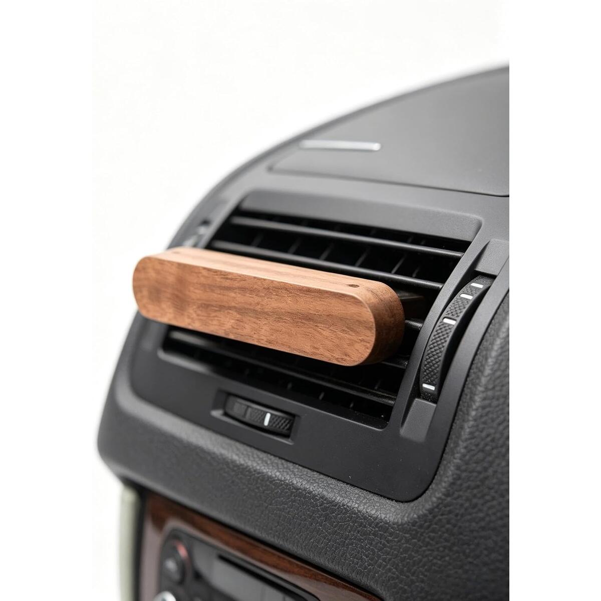Walnut Solid Wood Car Air Vent Diffuser with Aroma Sticks