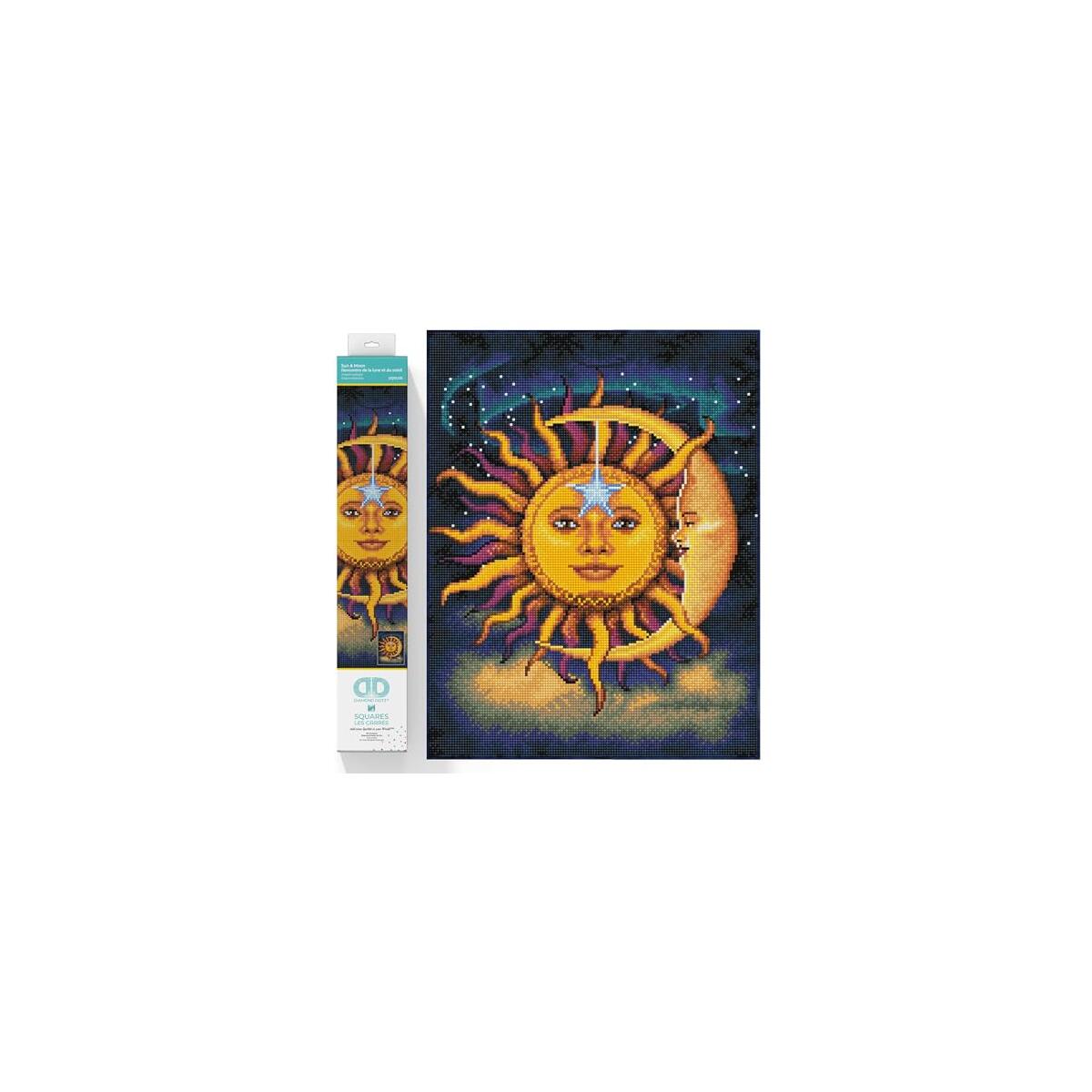 DIAMOND DOTZ Sun & Moon Diamond Painting Kits for Adults - Diamond Art Kits a Relaxing Creative Craft Kit with Dotz Gems 13.8x17.7