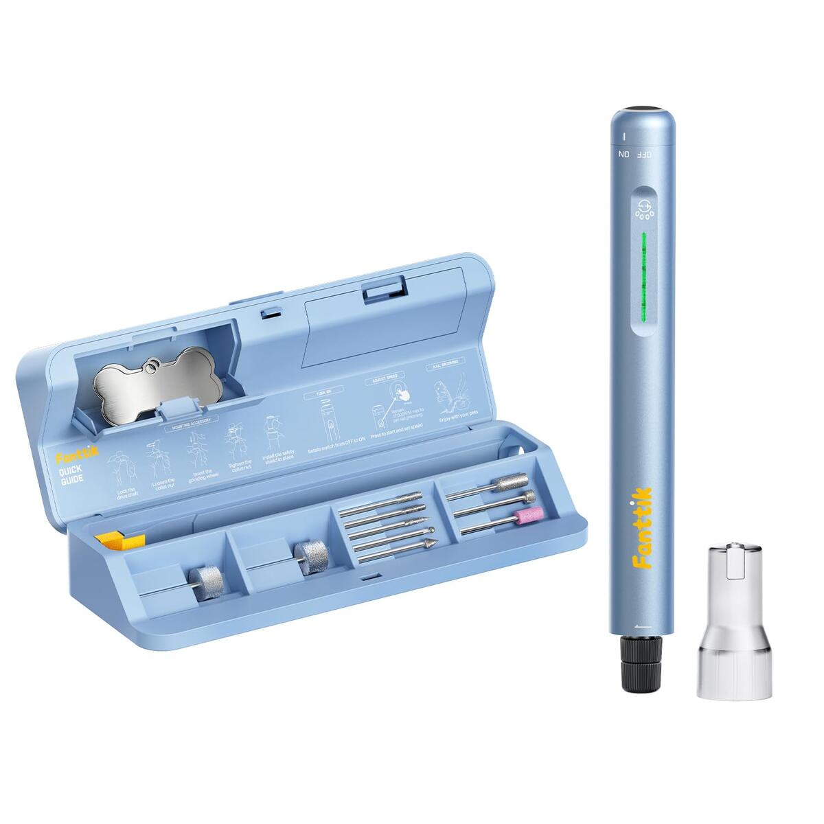 Fanttik F2 Master Pet Quiet Dog Nail Grinder, Safe Pet Nail Trimmer