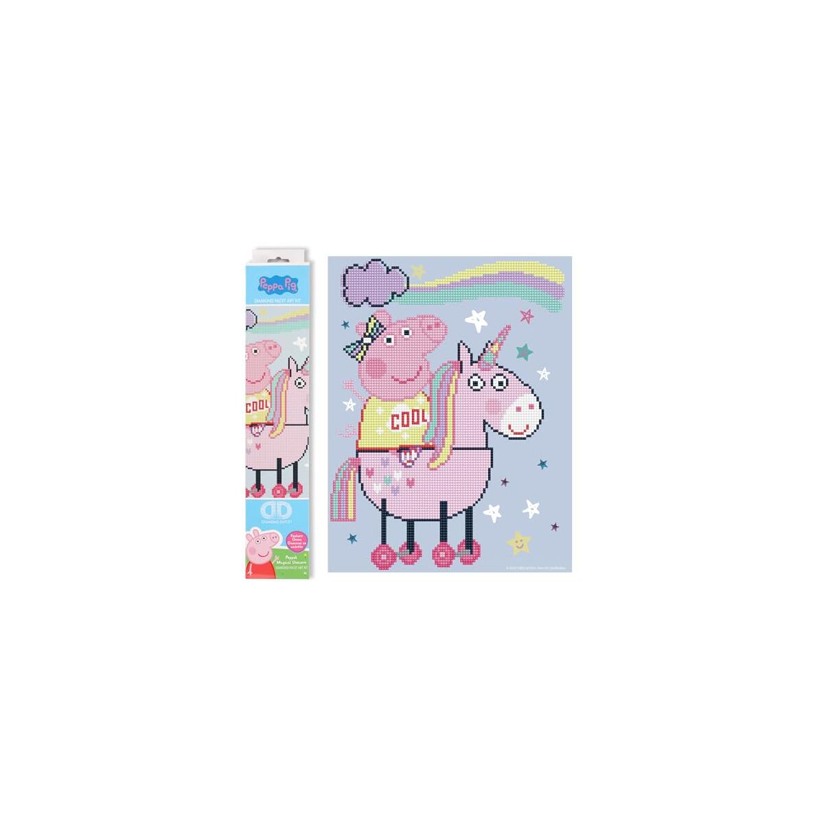 DIAMOND DOTZ Peppa?'s Magical Unicorn Diamond Painting Kits for Adults - Diamond Art Kits a Relaxing Creative Craft Kit with Dotz Gems 10.6x13.8
