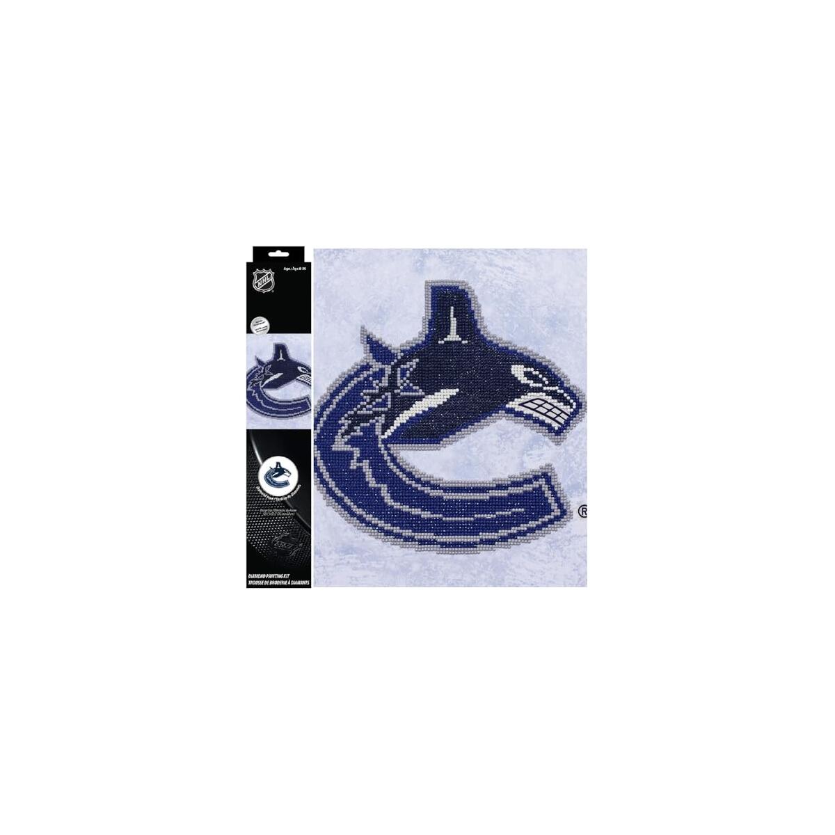 DIAMOND DOTZ NHL Vancouver Canucks Hockey Diamond Painting Kits for Adults - Diamond Art Kits a Relaxing Creative Craft Kit with Dotz Gems 12.6"x 12.6"