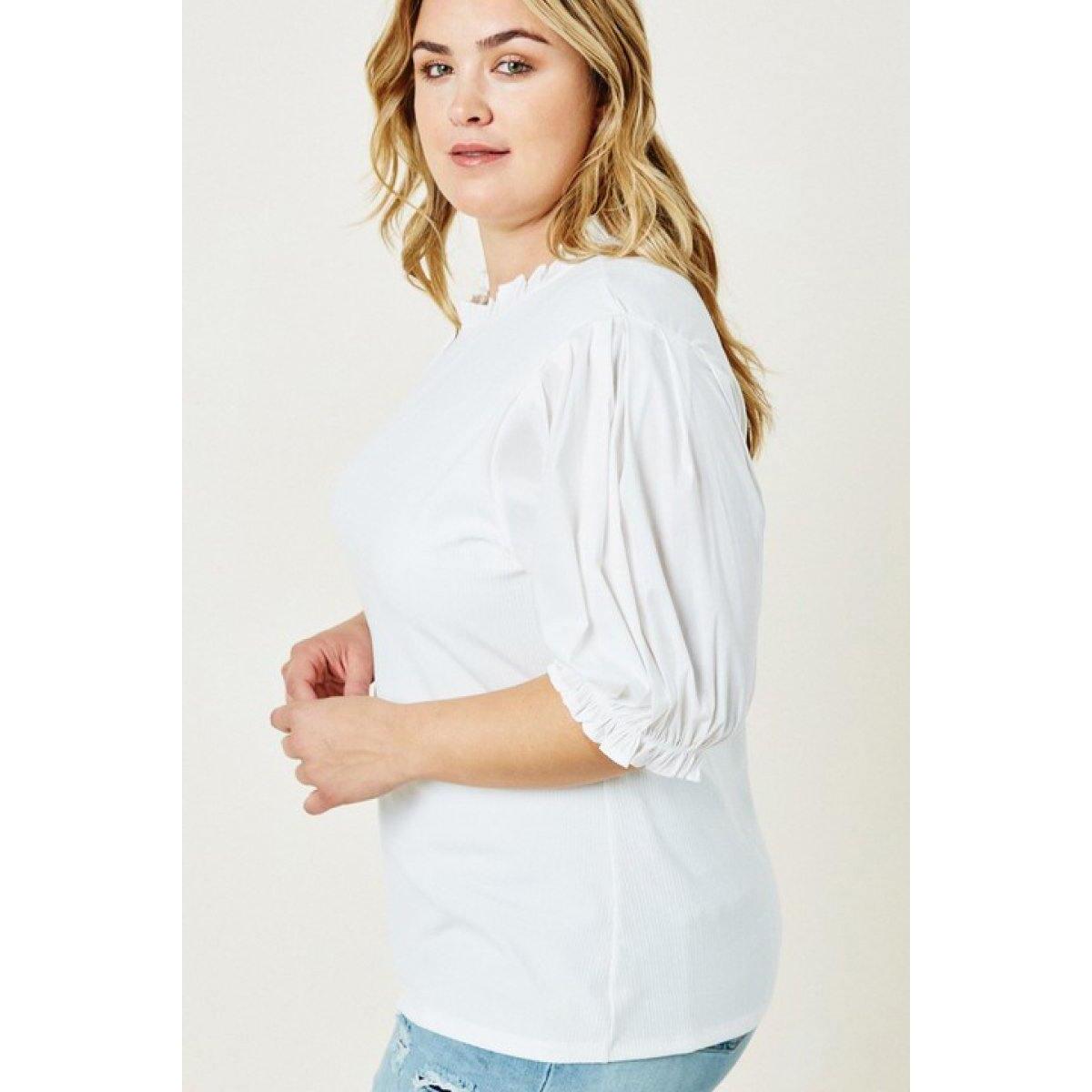 Ribbed Mock Neck Puff Deals - RebateKey