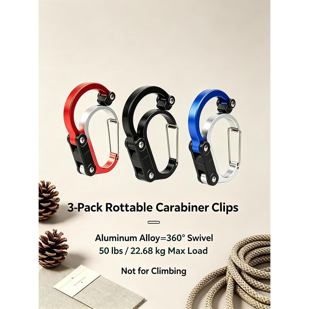 Pack Rotatable D Shape Carabiner 1 Deals - RebateKey