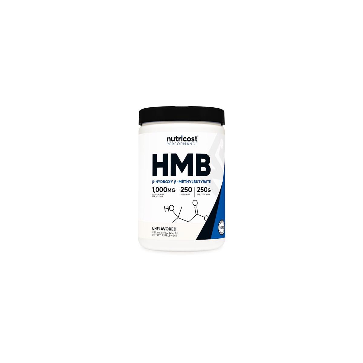 Nutricost HMB Powder (Beta-Hydroxy Beta-Methylbutyrate) 250 Grams - Gluten Free & Non-GMO