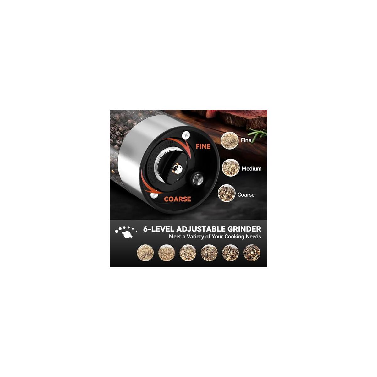 Electric Salt And Pepper Grinder Set Rechargeable Deals - RebateKey
