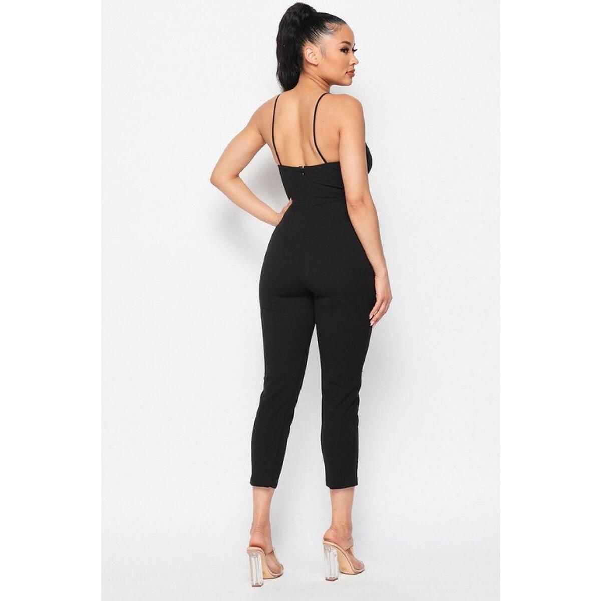 Waist Tie Sleeveless Jumpsuit Deals - RebateKey