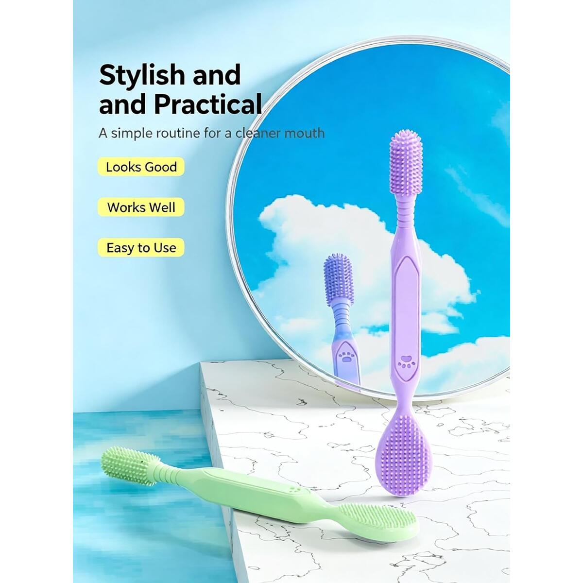 Silicone Double Headed Pet Toothbrush Coupon - RebateKey