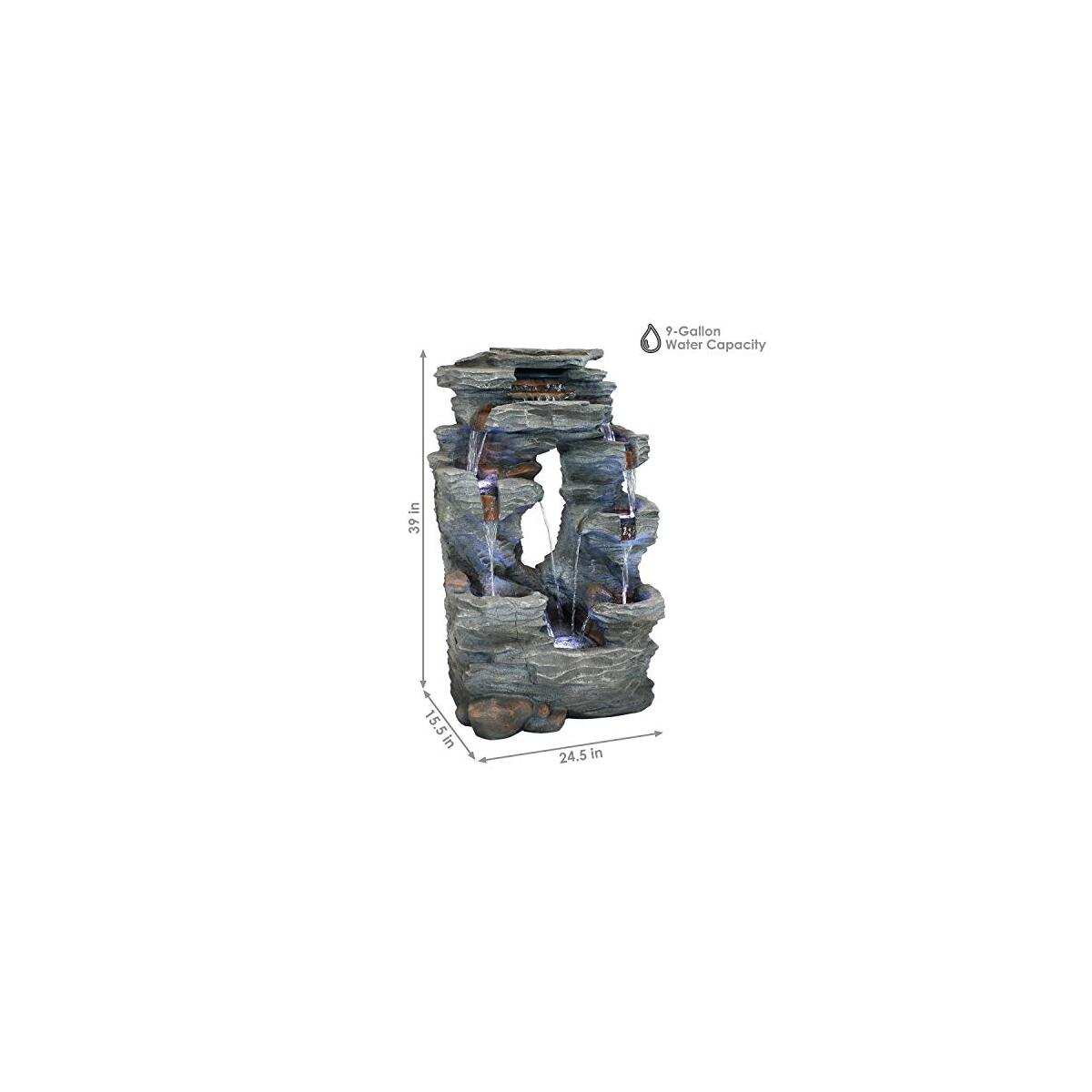 Sunnydaze Dual Cascading Rock Deals - RebateKey