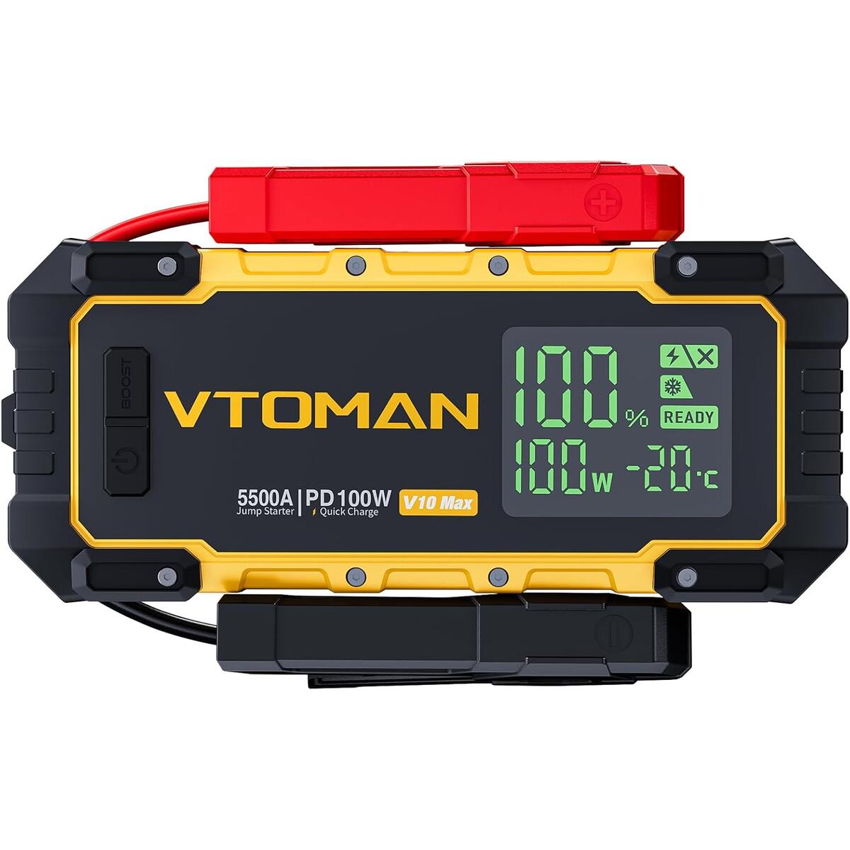 VTOMAN V10 Max 5500A Portable Jump Starter with 100W USB-C Fast Charger