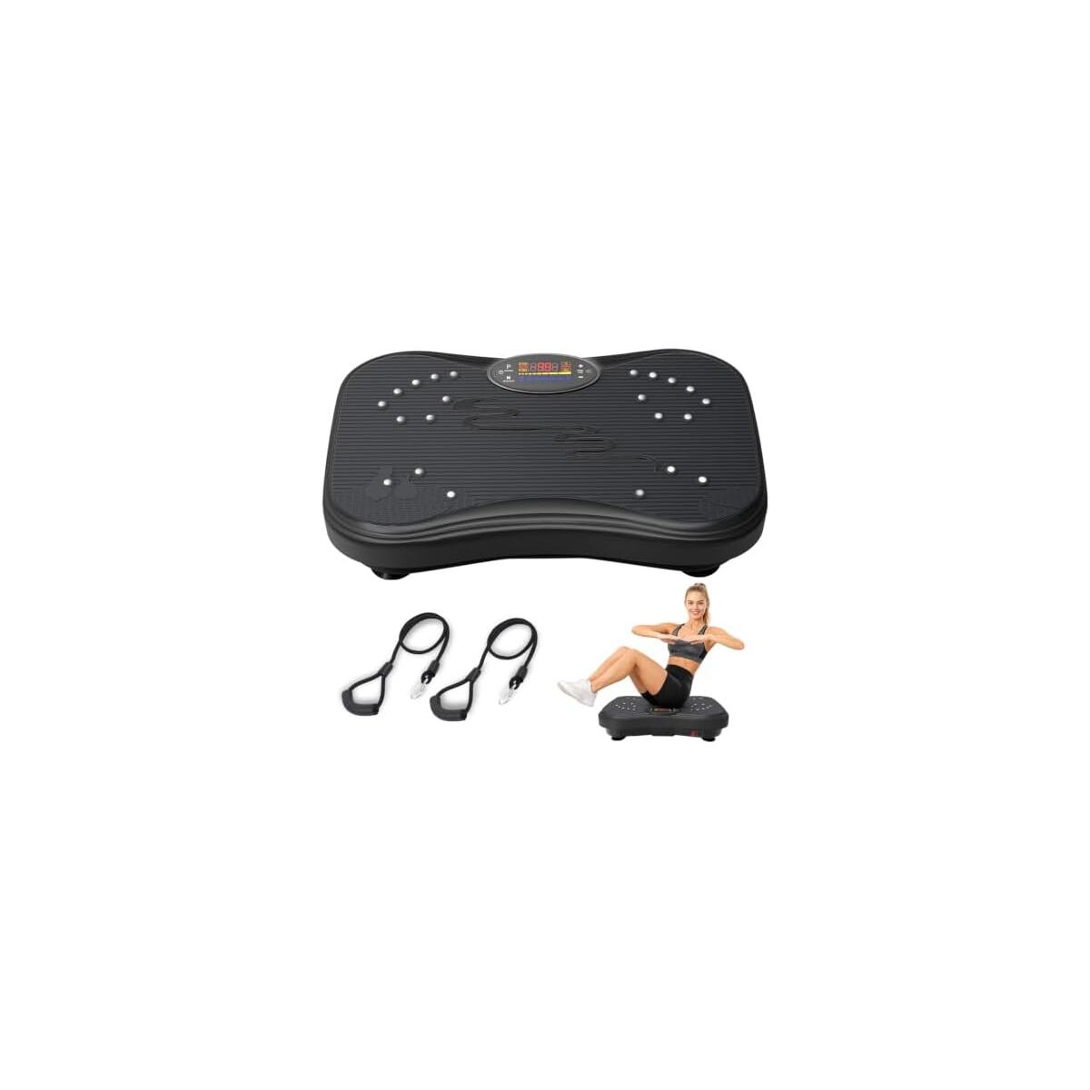 UCIN Vibration Plate Exercise Machine, Color Screen, Bluetooth, 99 Speeds | 480 lb Capacity, Whole Body Vibration, Resistance Bands, Low-Impact Exercise, Home Workouts, Lymphatic Drainage Routine