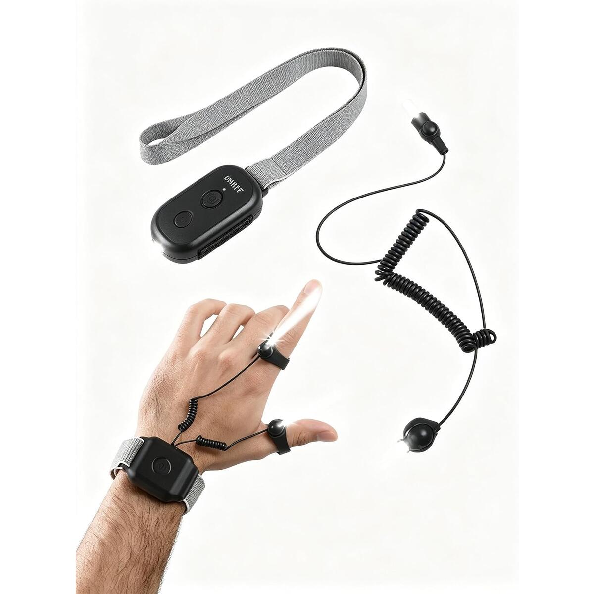 LED Wrist-Mounted Finger Flashlight Hands-Free