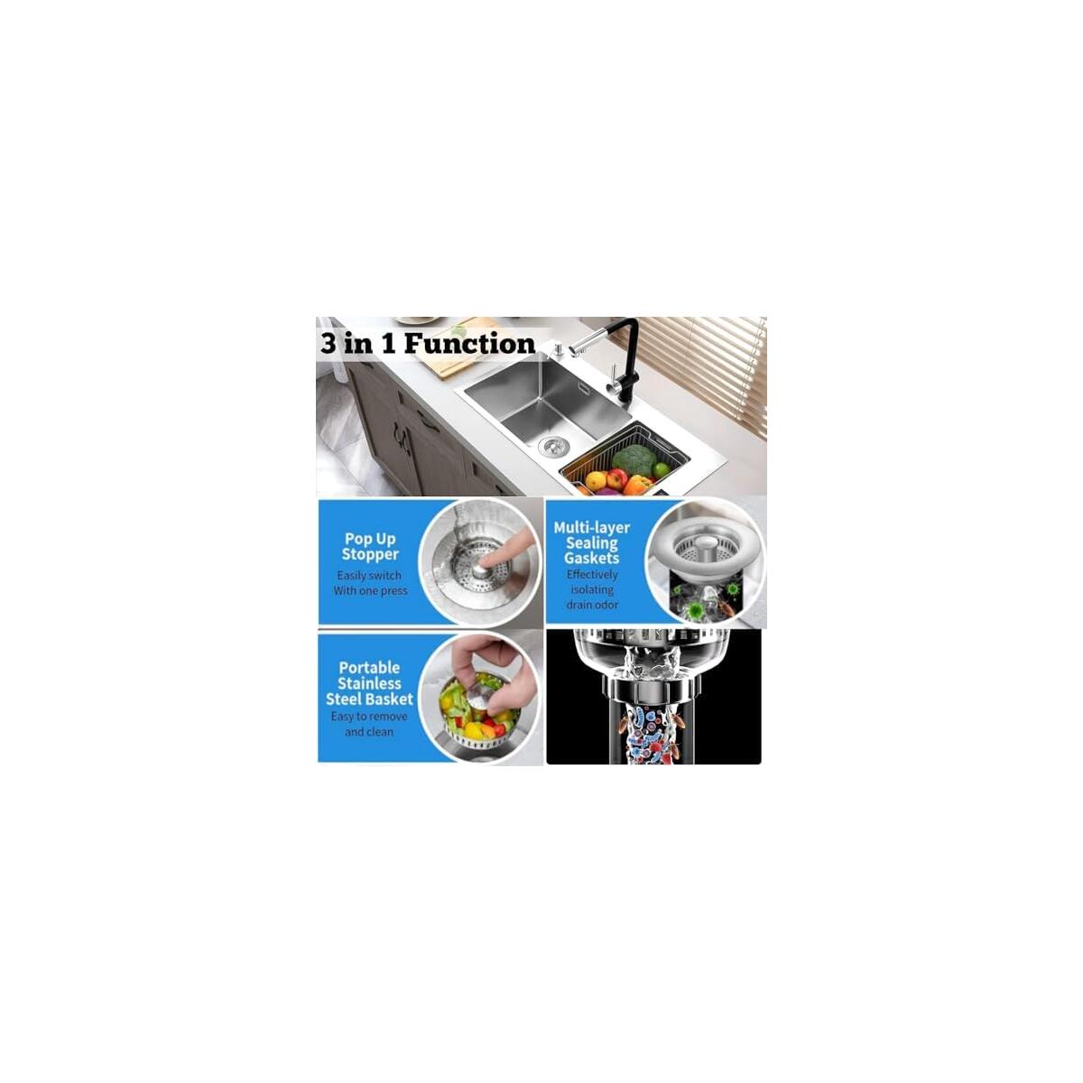 3 In 1 Kitchen Sink Strainer Stopper Promo Code - RebateKey