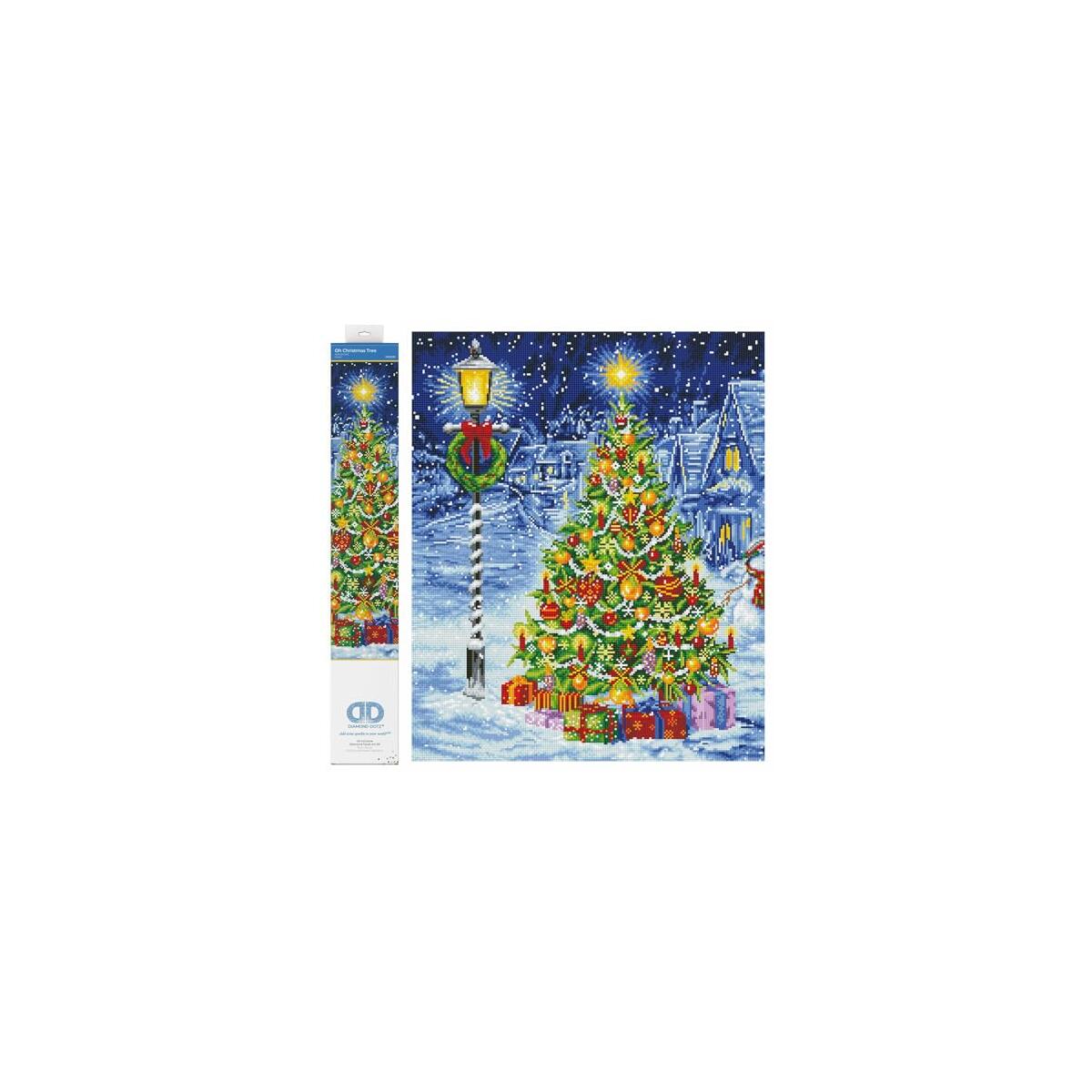 DIAMOND DOTZ Oh Christmas Tree Diamond Painting Kits for Adults - Diamond Art Kits a Relaxing Creative Craft Kit with Dotz Gems 26.4x26.4