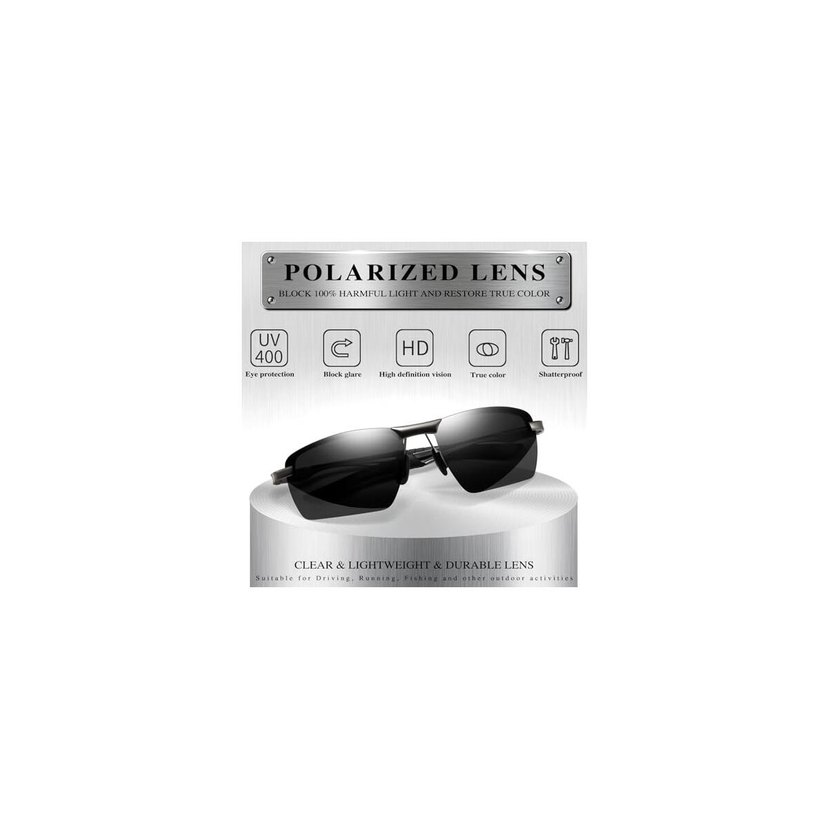 Polarized Al Mg Rimless Sunglasses Coupon - RebateKey