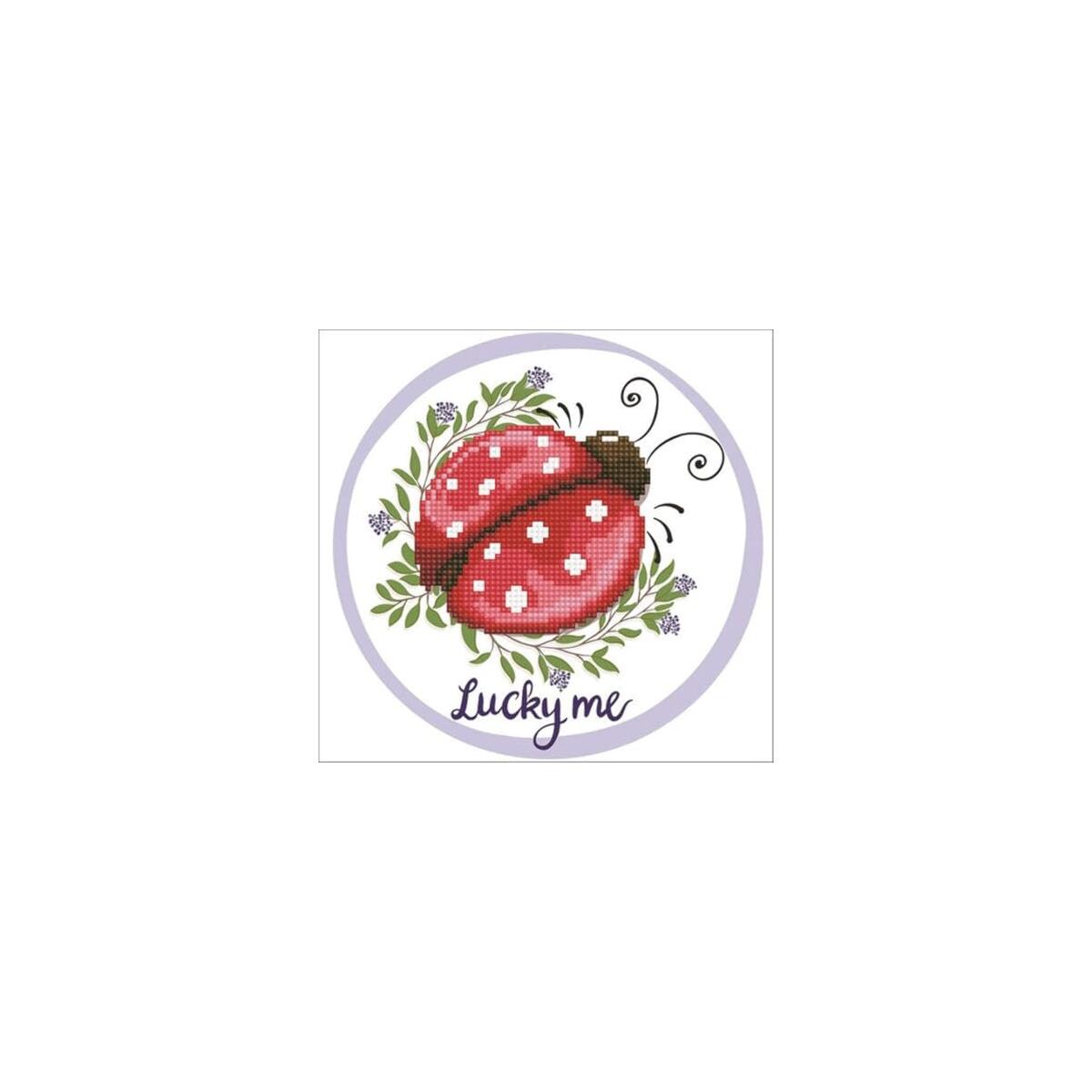 DIAMOND DOTZ Lucky Me Ladybug Diamond Painting Kits for Adults - Diamond Art Kits a Relaxing Creative Craft Kit with Dotz Gems 9.1"x9.4"