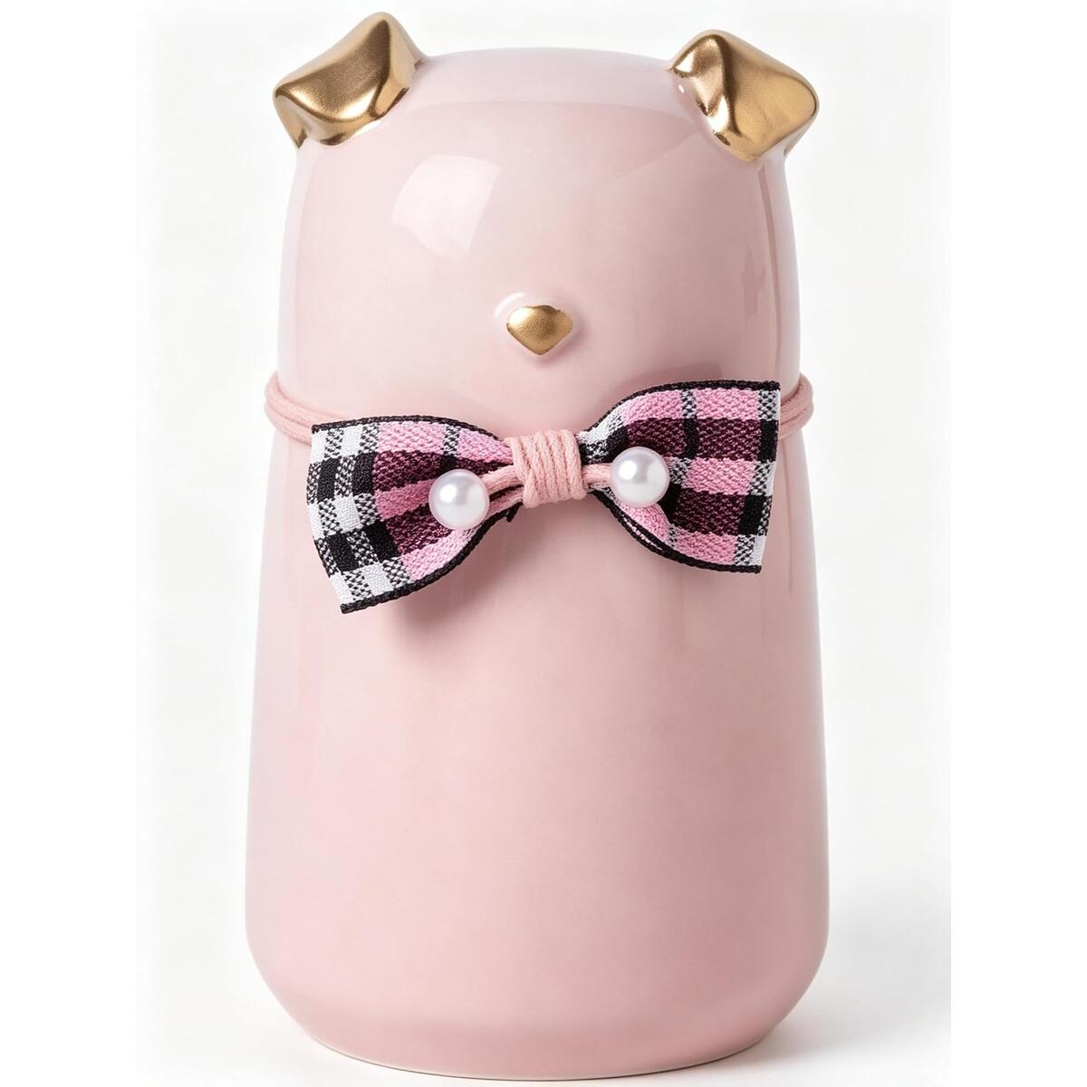 Ceramic Cat Urn for Pet Ashes with Bow Tie, 450ml