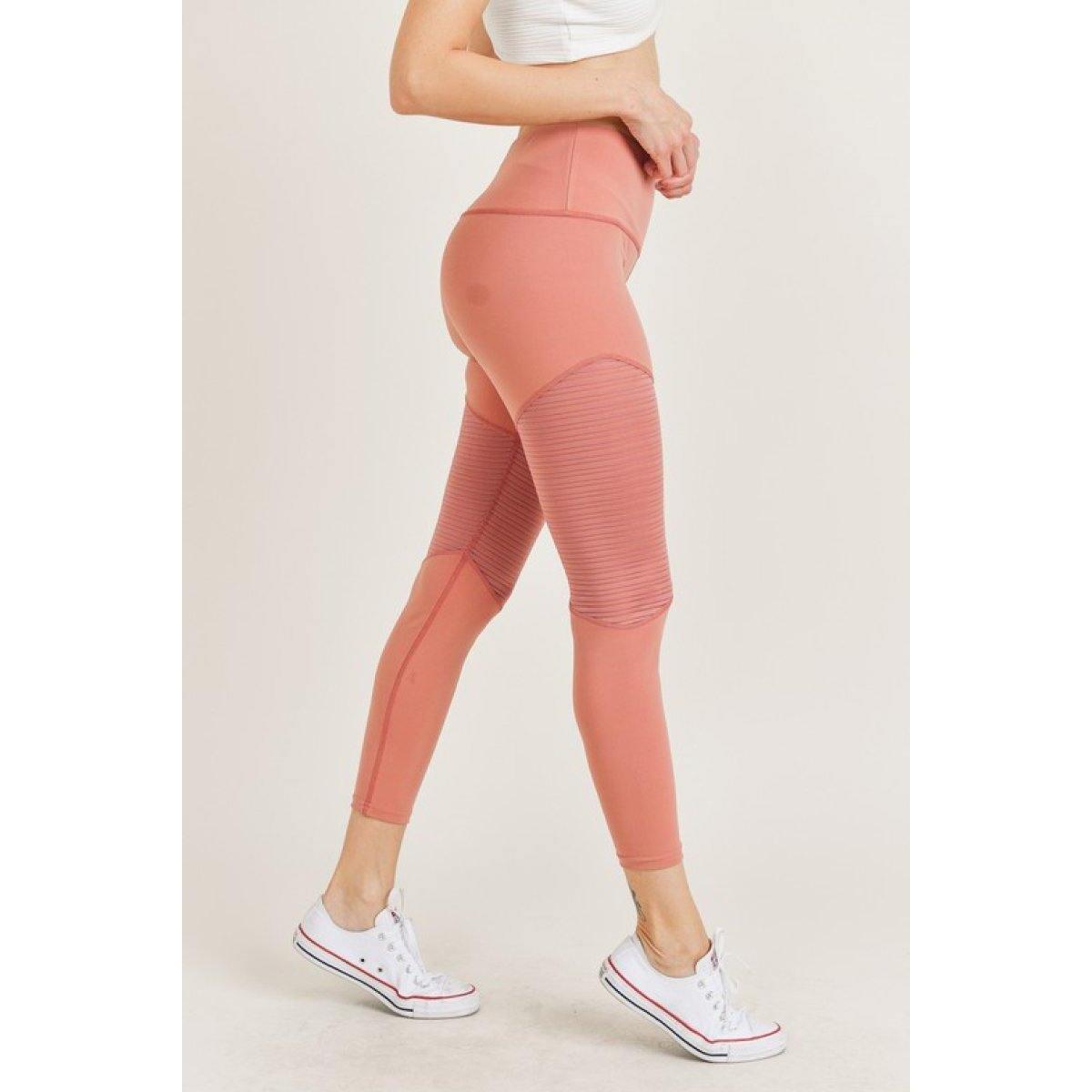 Stripe Mesh Cropped Yoga 1 Deal - RebateKey