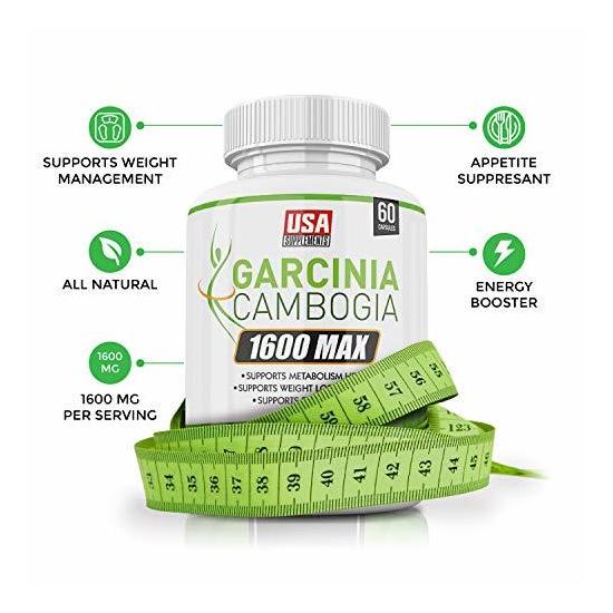 Garcinia Cambogia Weight Loss Capsules 100 Money Back Guarantee 1600mg ...