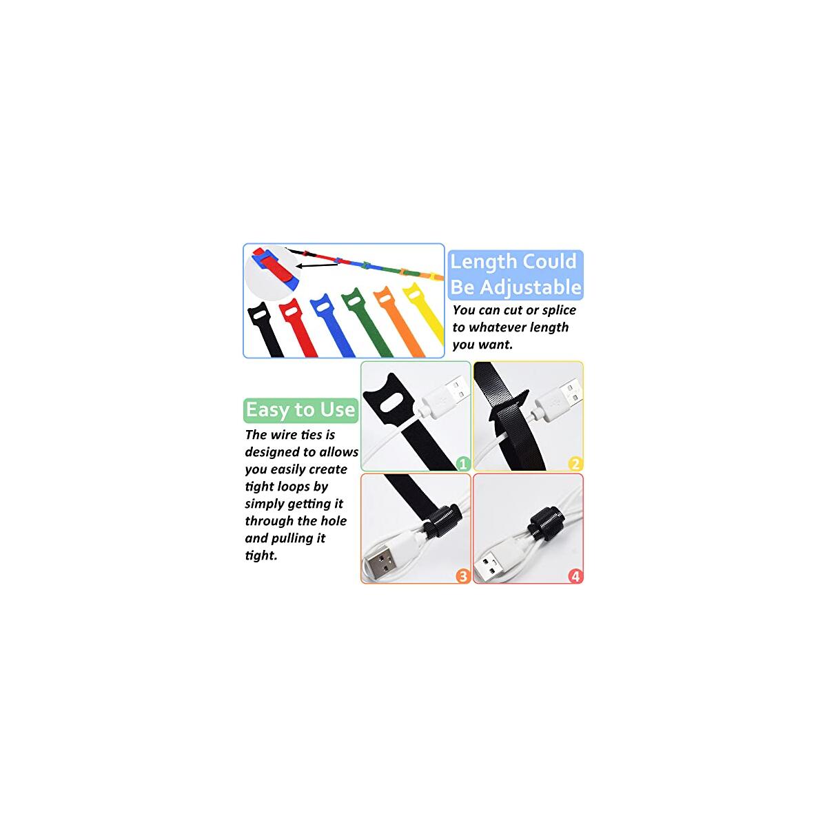 80pcs Cable Ties Reusable Multicolor Wire Ties Promo Codes - RebateKey