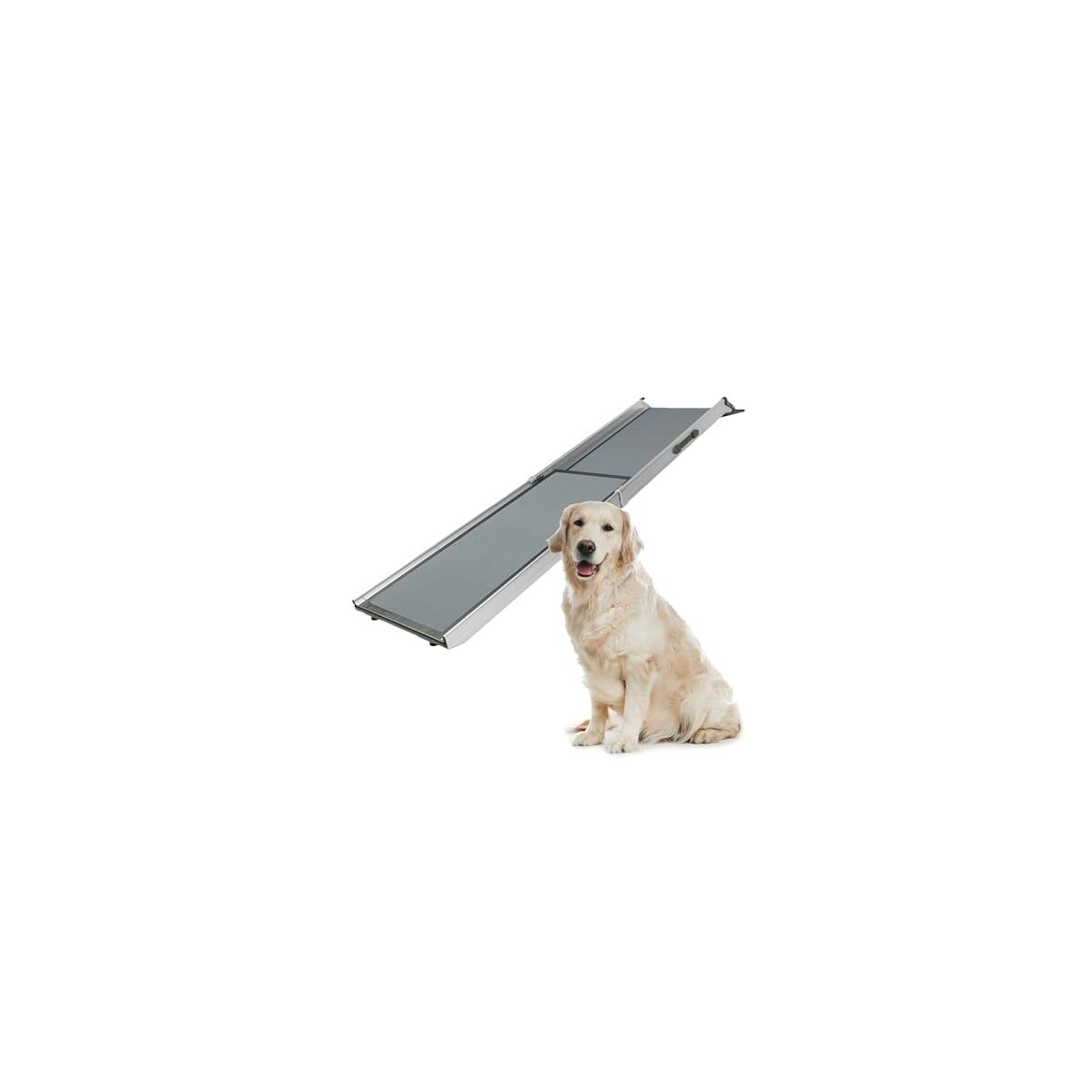 PetSafe Happy Ride Compact Telescoping Dog Ramp - Portable Pet Ramp for Cars, Trucks & SUVs with Adjustable Sizing - Non-Slip Design - Lightweight Pet Mobility Assistance