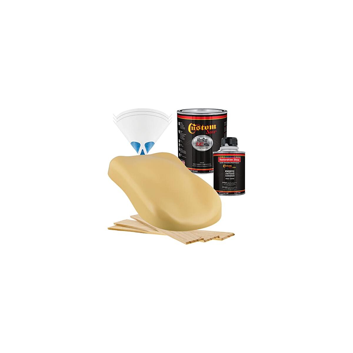 Custom Shop - Desert Storm Tan - Hot Rod Flatz Flat Matte Satin Urethane Auto Paint - Complete Quart Paint Kit - Professional Low Sheen Automotive, Car Truck Coating, 4:1 Mix Ratio