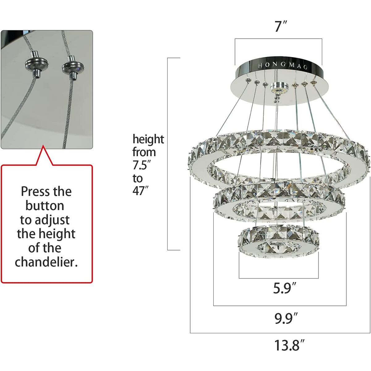 Hongmao Modern Crystal Chandeliers Deals - RebateKey