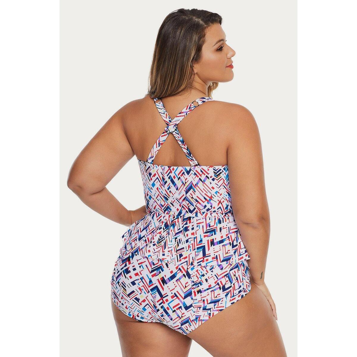 Chaotic Print Peplum Plus Promo Codes - RebateKey