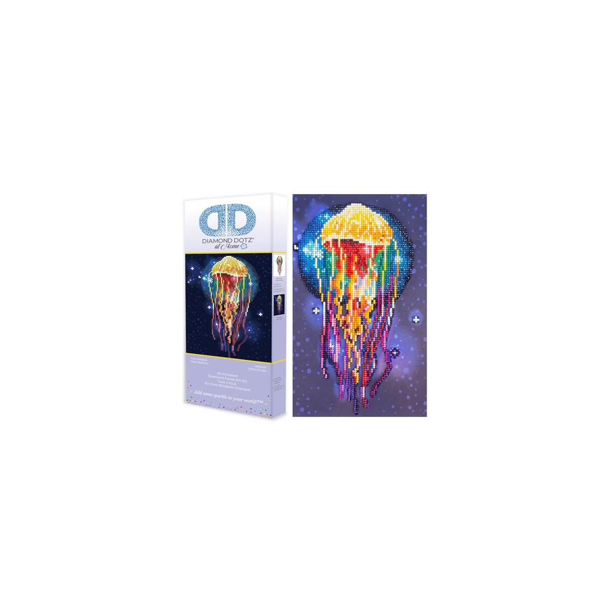 DIAMOND DOTZ at Home Jellyfish Diamond Painting Kits for Adults - Diamond Art Kits a Relaxing Creative Craft Kit with Dotz Gems 12x12