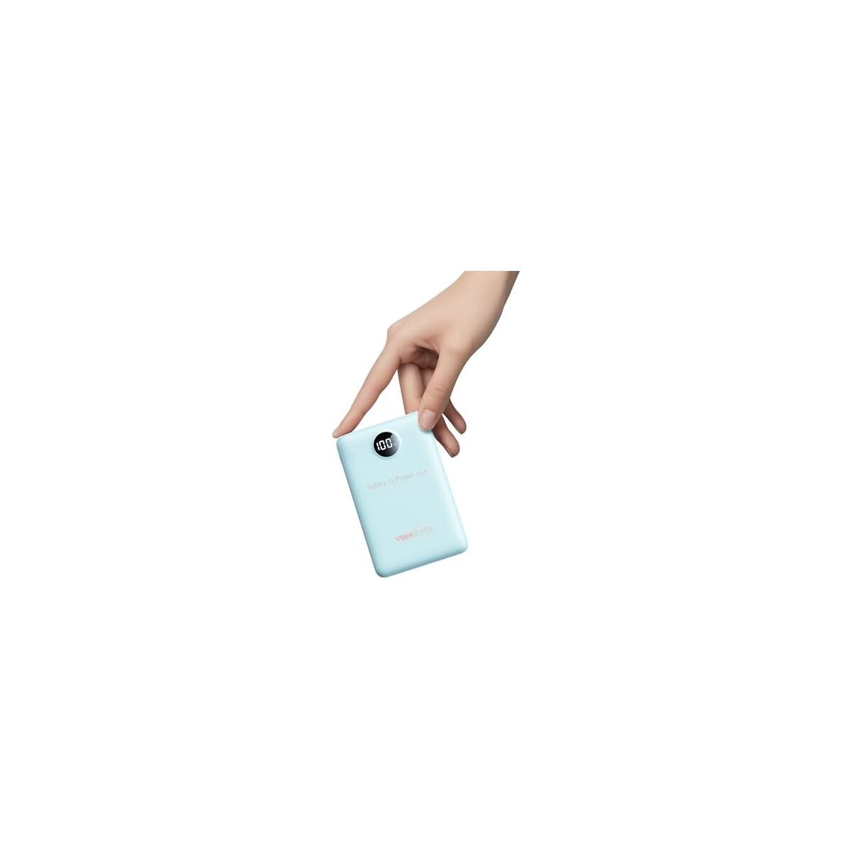 VEEKTOMX 10000mAh Mini Power Bank, 22.5W Fast Charger for iPhone Android | Ultra Slim Pocket Size Design, Compatible with Phone, Lightweight Charger for Travel, Commute and Camping
