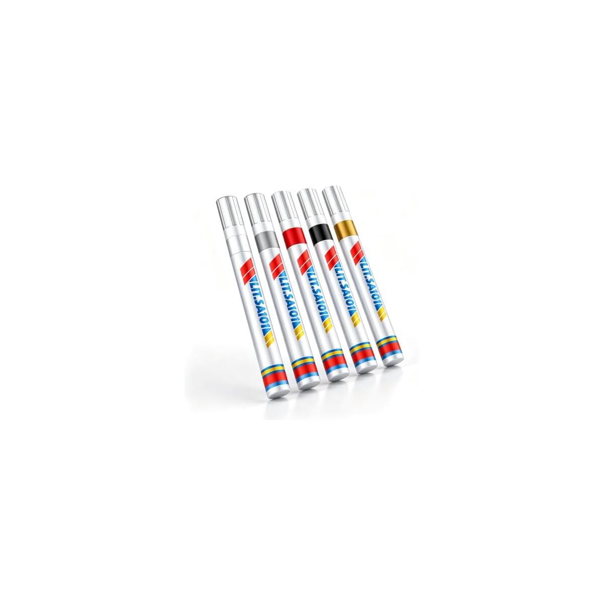 Stone Tablet Paint Pen for Tombstone & Grave Marker Repair | Waterproof & Fade-Resistant, 5 Colors Available, Quick-Drying Formula, 1.0-3.5 mm Line Width, Non-Toxic Low Odor