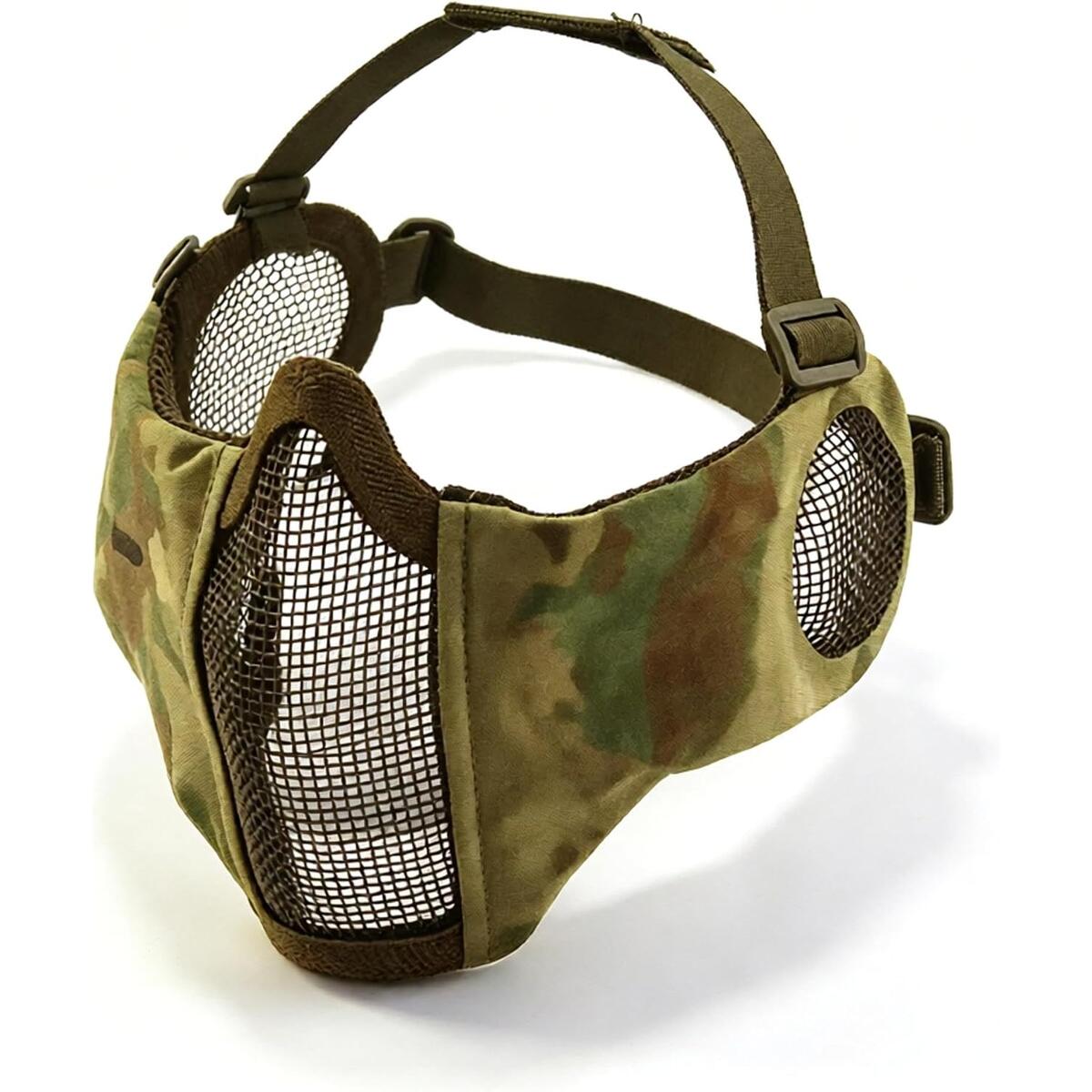 Tactical V14 Steel Mesh Half Face Mask Camouflage