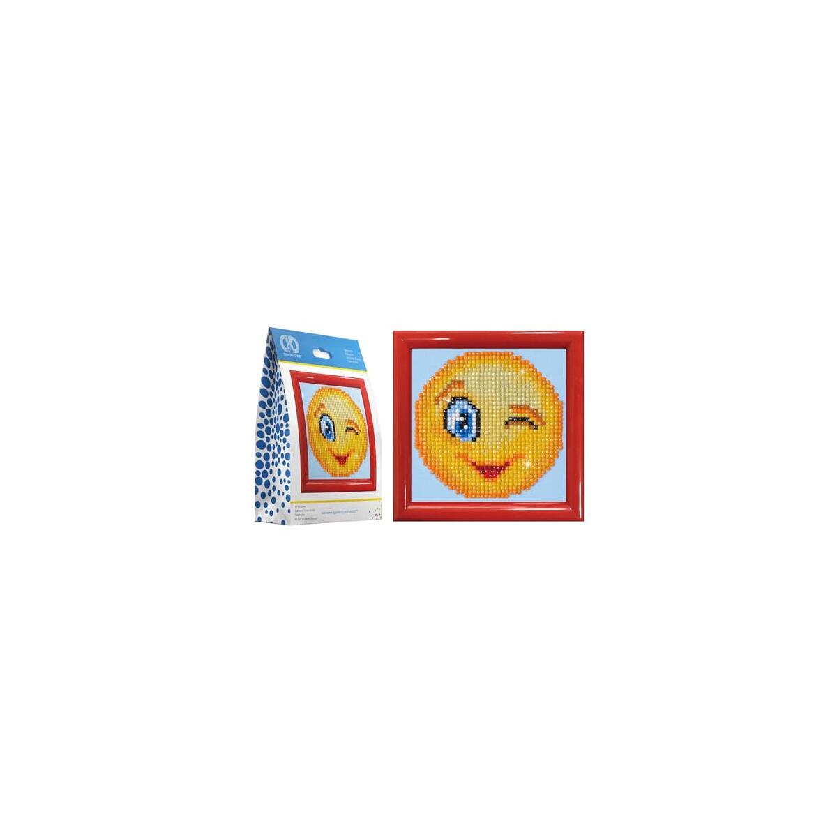 DIAMOND DOTZ Wink Wink Kit with Frame Emoji Diamond Painting Kits for Adults - Diamond Art Kits a Relaxing Creative Craft Kit with Dotz Gems 3.5