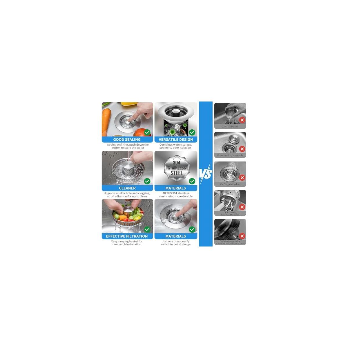 3 In 1 Kitchen Sink Strainer Stopper Promo Code - RebateKey