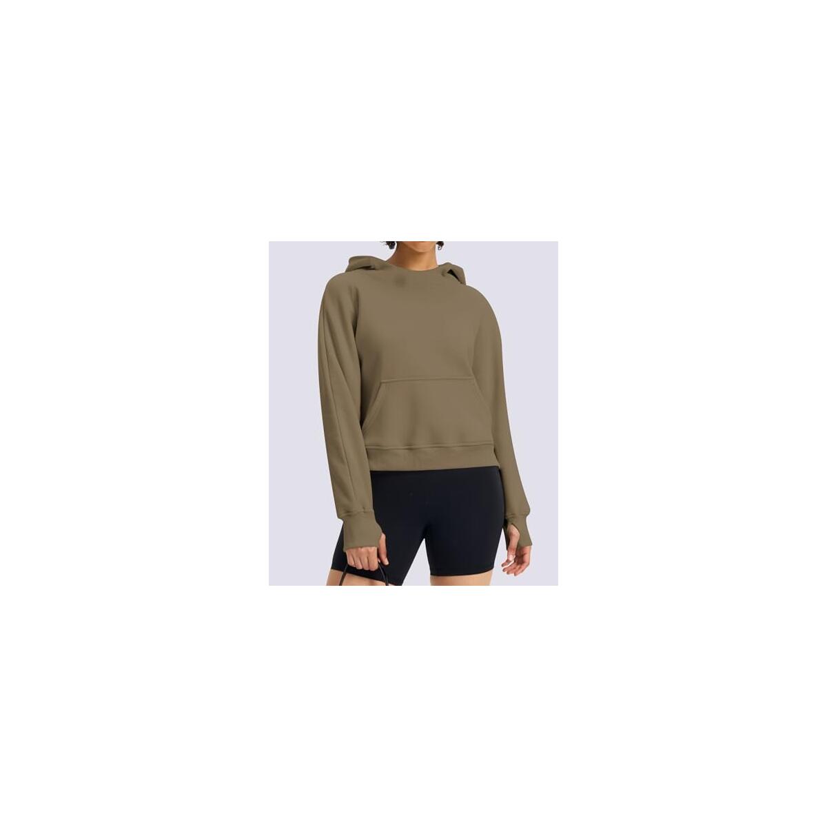 Womens Cropped Hoodies Mock Neck Sweatshirts Deal - RebateKey