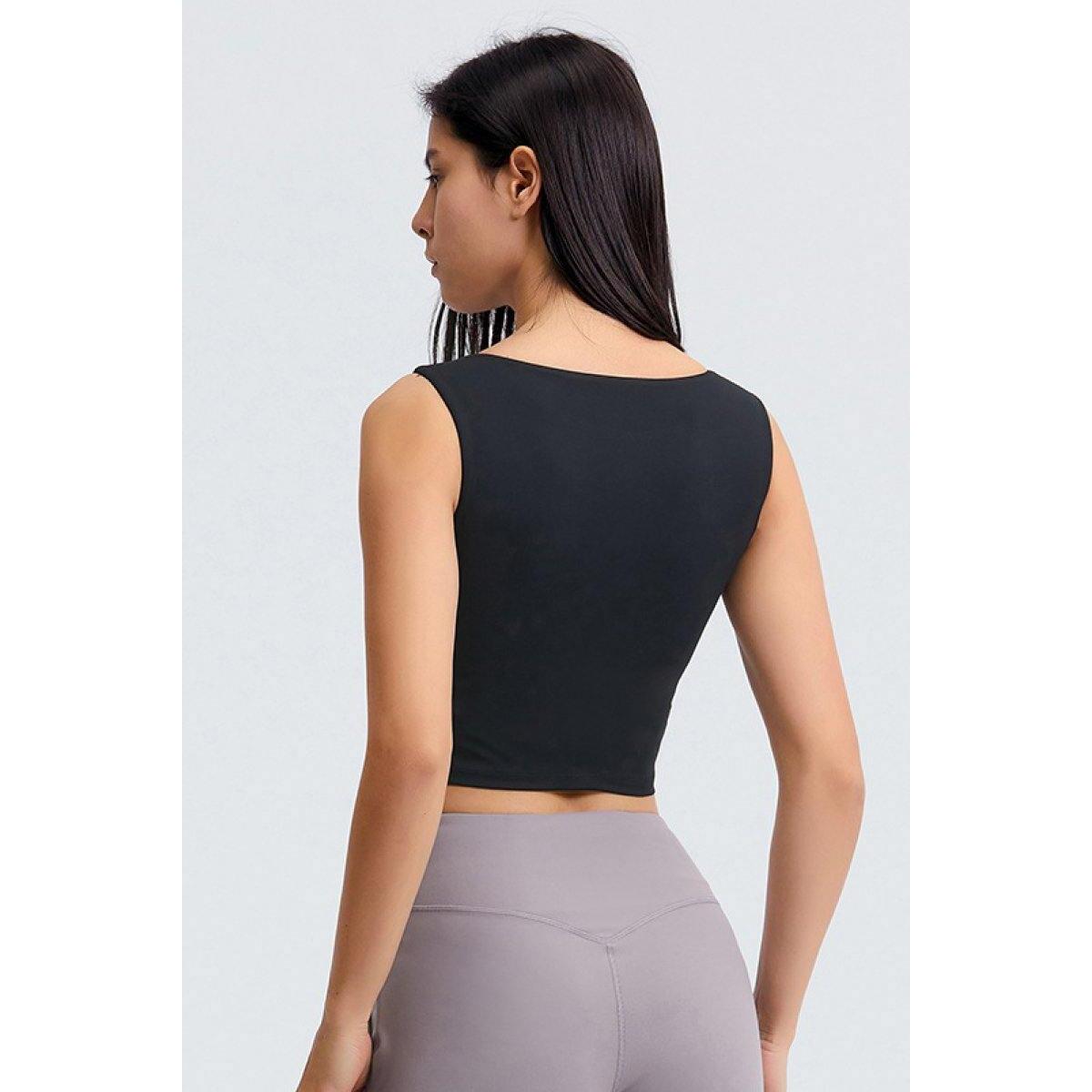 Sleeveless Keyhole Cropped Active Deals - RebateKey