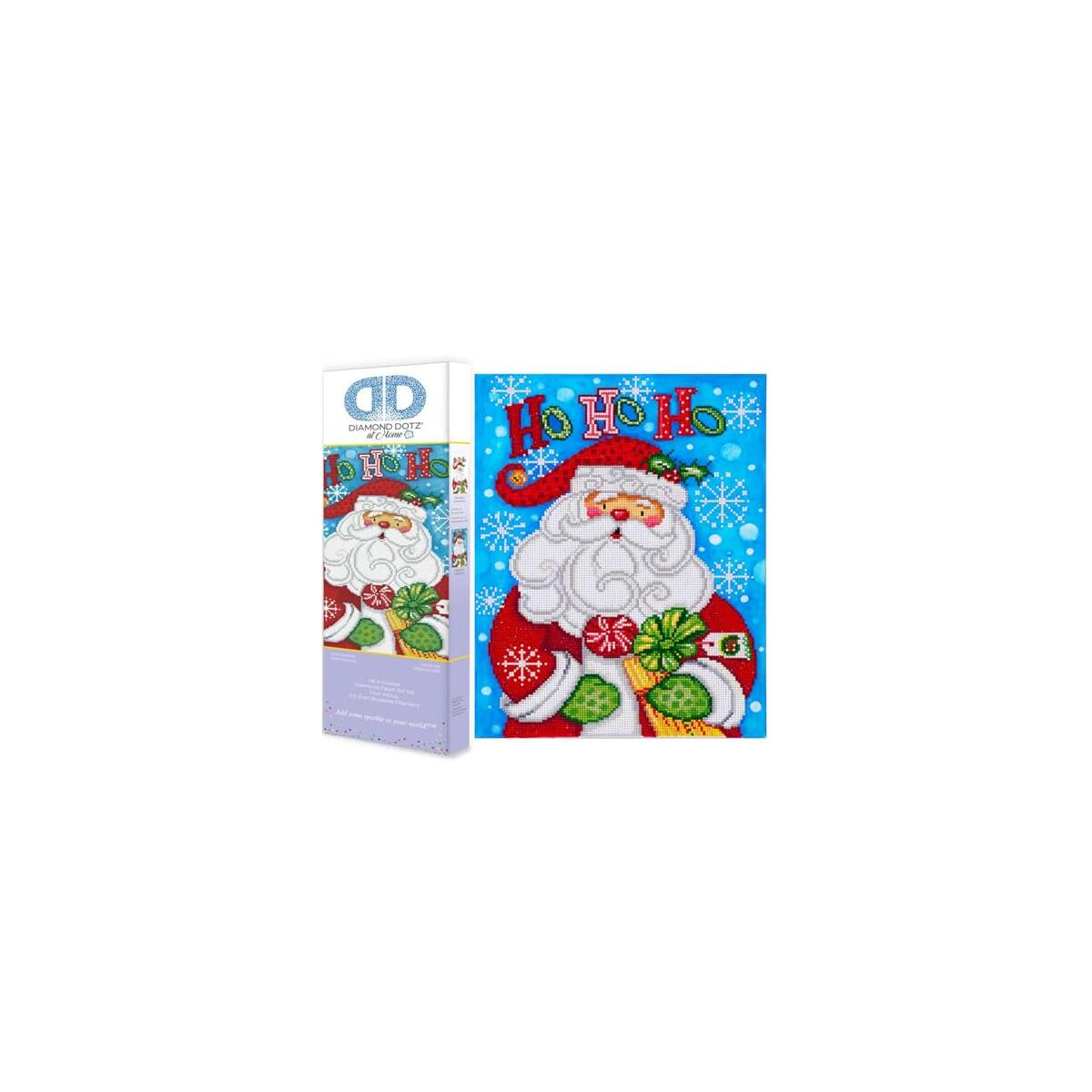 DIAMOND DOTZ at Home Santa Ho Diamond Painting Kits for Adults - Diamond Art Kits a Relaxing Creative Craft Kit with Dotz Gems 13.8x17.7