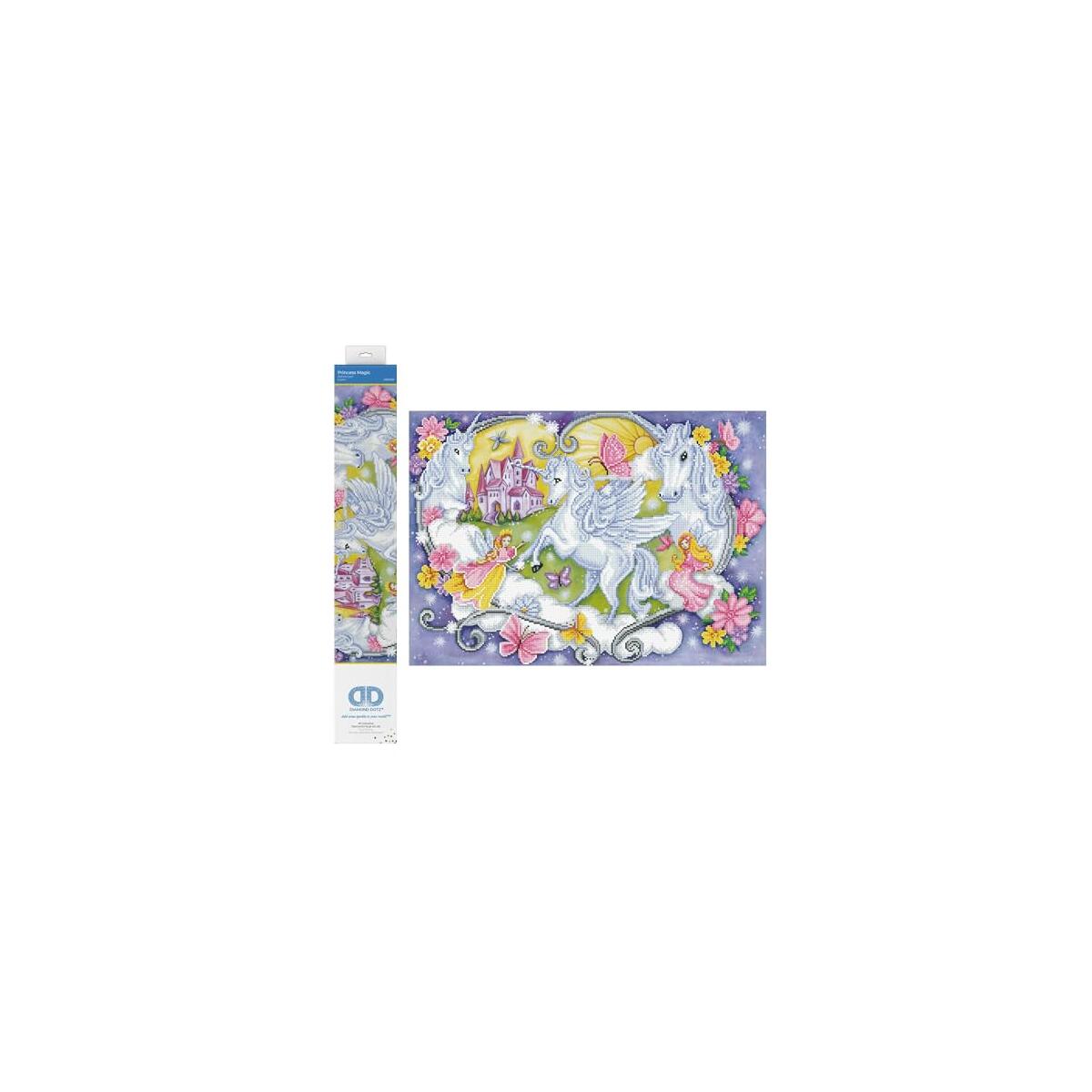 DIAMOND DOTZ Princess Magic Unicorn Diamond Painting Kits for Adults - Diamond Art Kits a Relaxing Creative Craft Kit with Dotz Gems 18.5"x26"