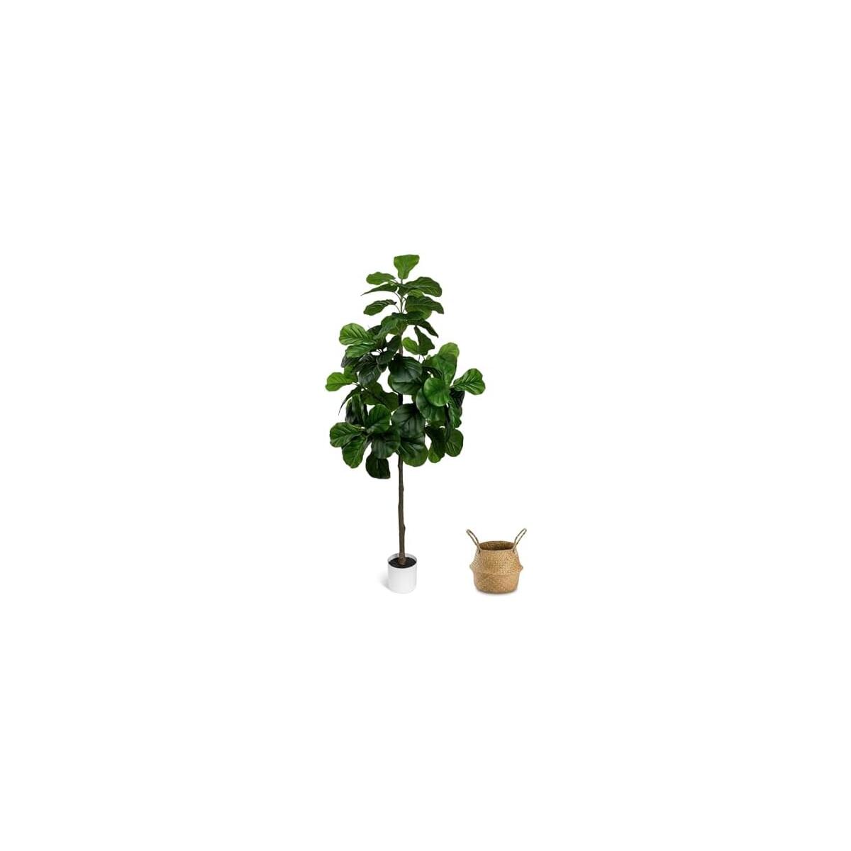 Artificial Fiddle Fig Tree 6ft Home Indoor Coupons - RebateKey