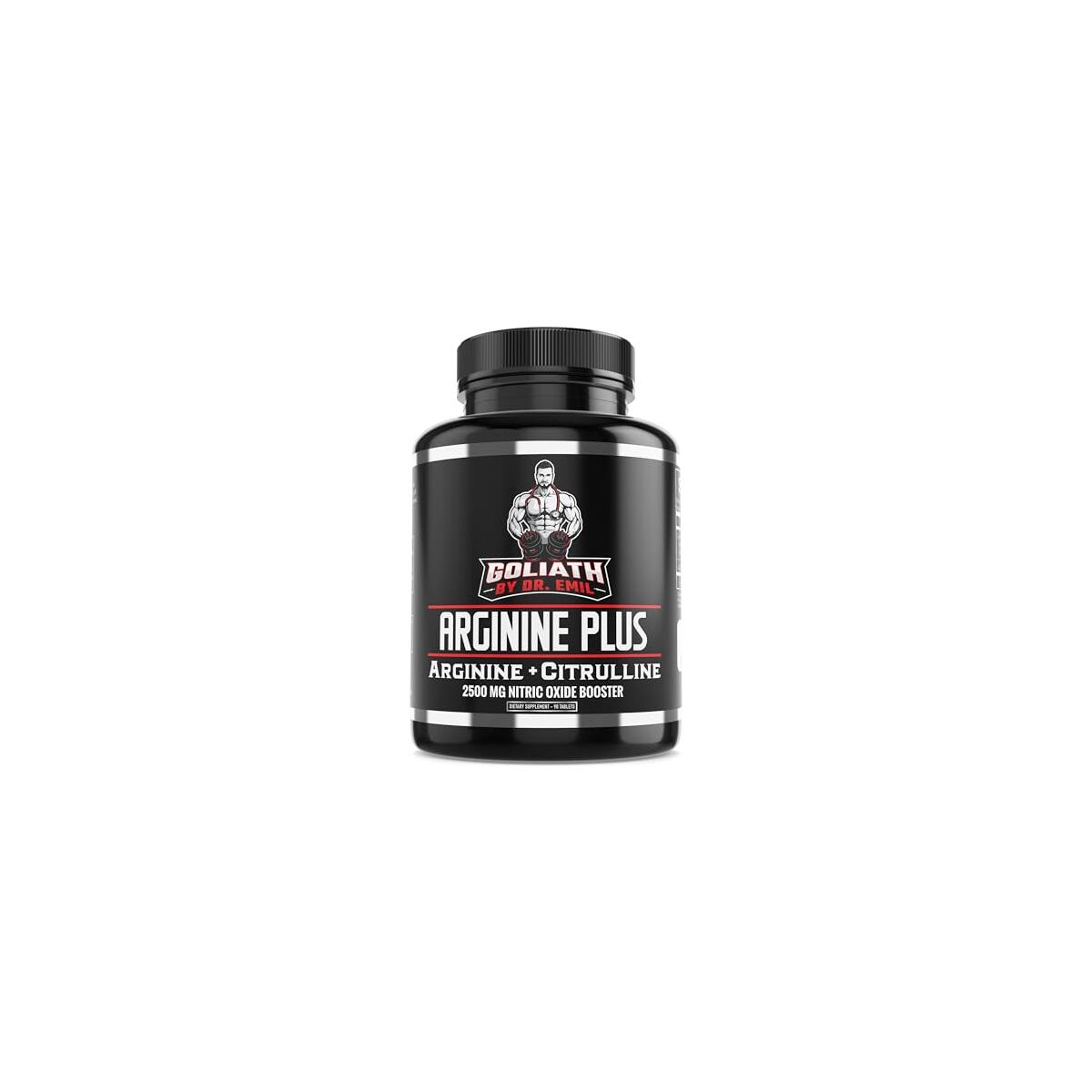Dr. Emil's ARGININE Plus - L Arginine + L Citrulline - 2500 MG High Dose NO Booster Tablets - Nitric Oxide Supplement for Vascularity and Heart Health (Arginine AAKG and Citrulline Malate 2:1)