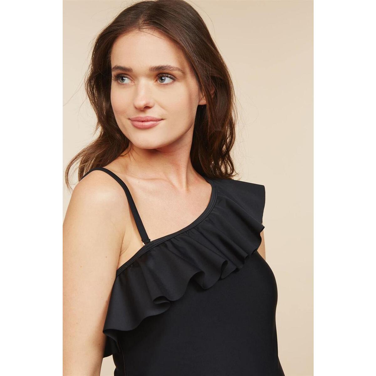 Ruffle Front One Shoulder Deal - RebateKey