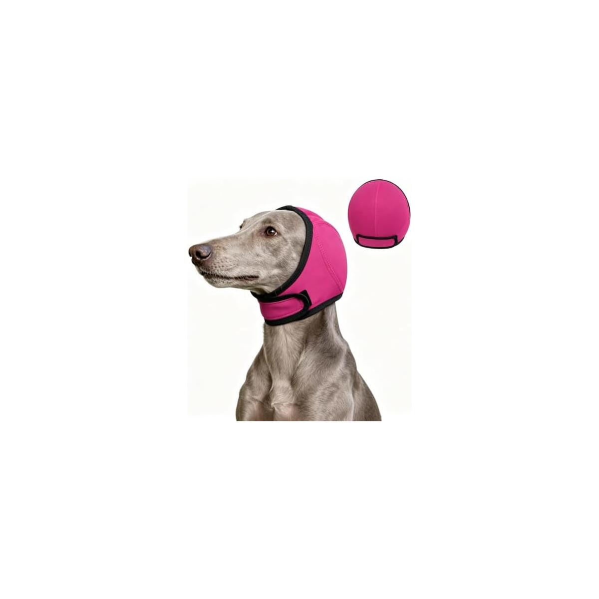 Dog Ear Muffs for Noise Protection & Anxiety Relief, Large (L) | Waterproof Ear Covers, Adjustable Velcro Fit, For Swimming & Bathing, Calming Compression Wrap, 18-24 in Head Circumference