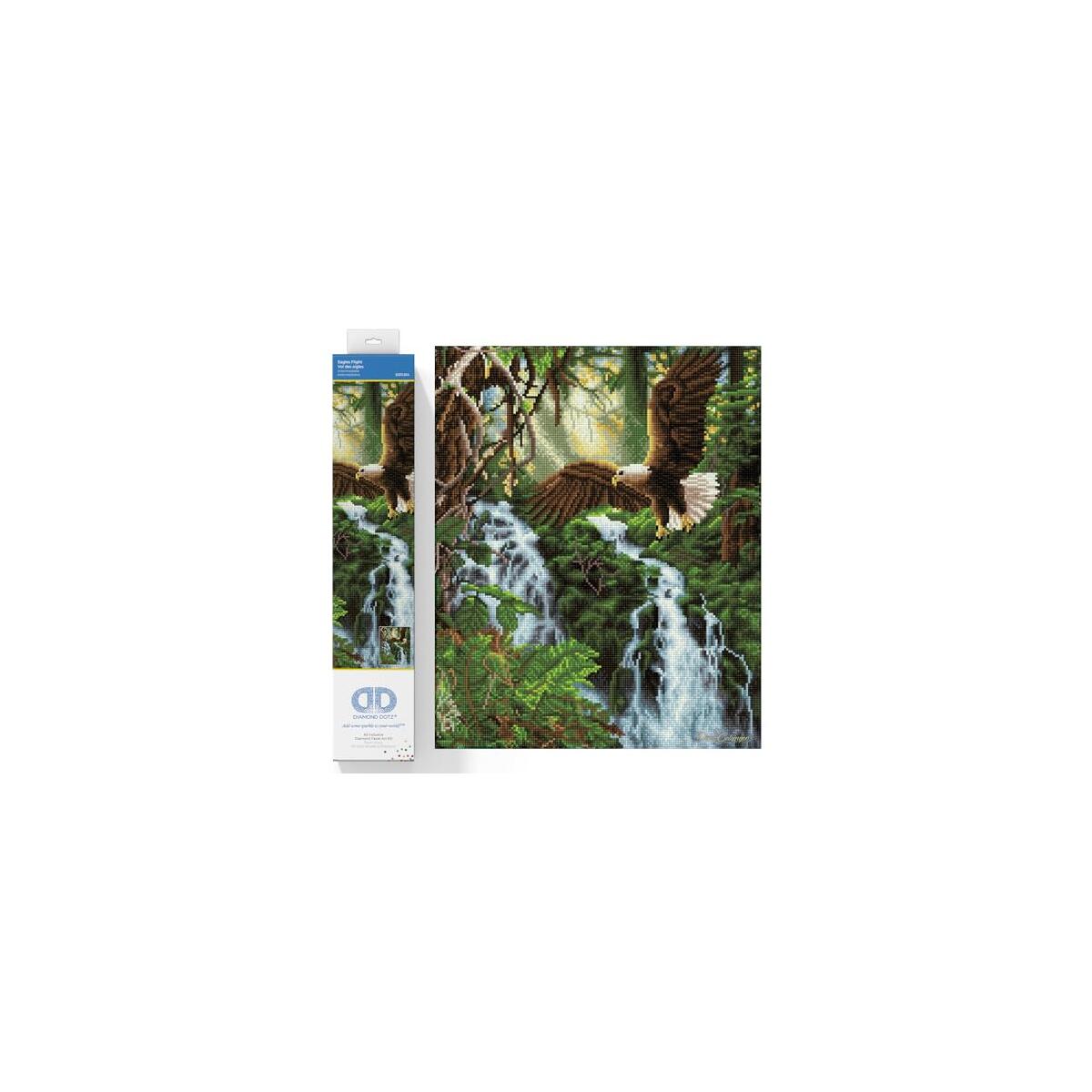 DIAMOND DOTZ Eagles Flight Diamond Painting Kits for Adults - Diamond Art Kits a Relaxing Creative Craft Kit with Dotz Gems 20.1x16.1