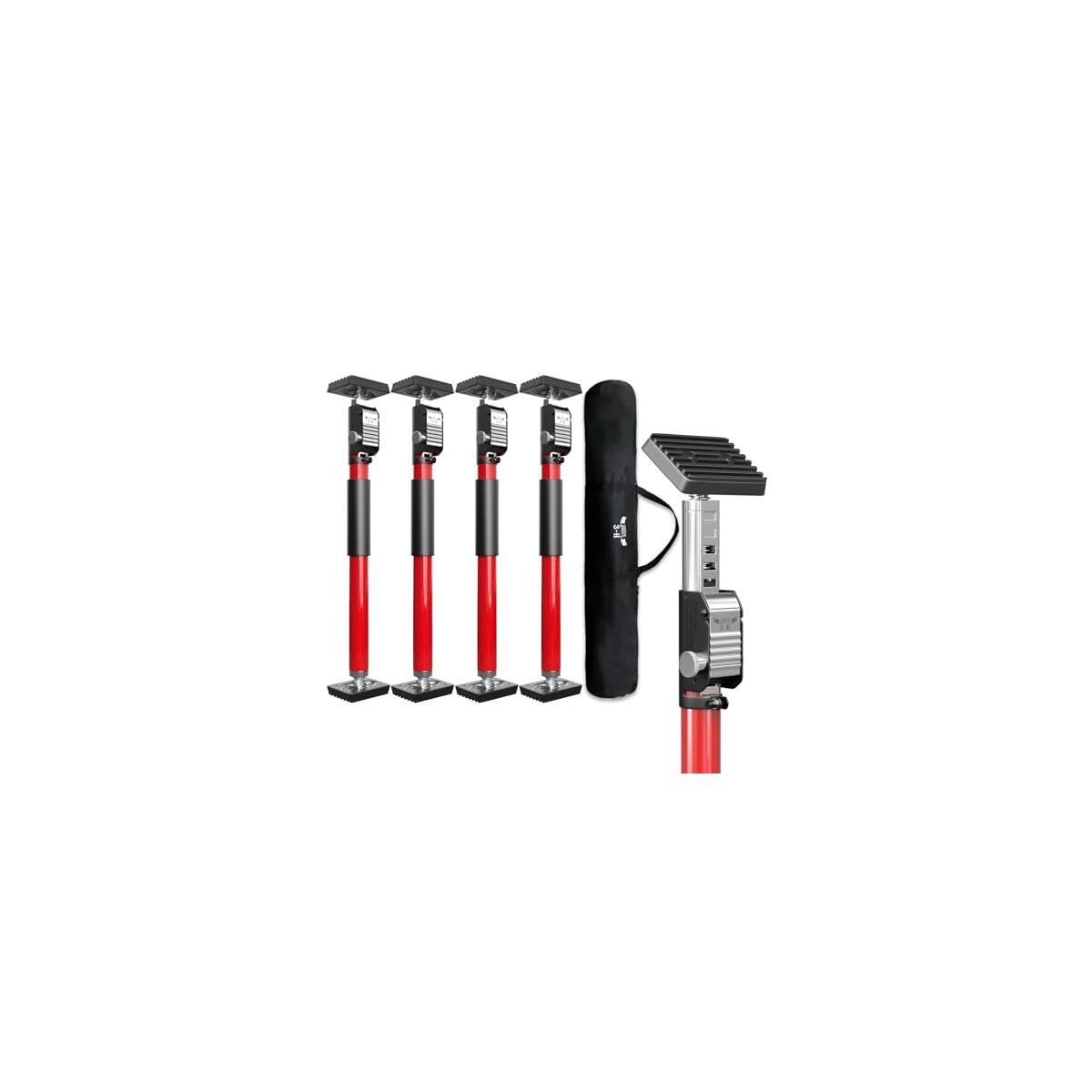 3-H Cabinet Jacks for Installing Cabinets,Thickened All-Steel Adjustable Support Pole, Heavy-Duty Third Hand Tool with Self-Locking Spring Ratchet