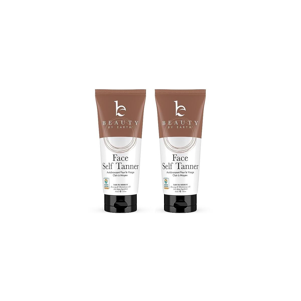 USA Made with Natural & Organic Ingredients Face Tanner - Face Self Tanning Lotion, Non Toxic Self Tanner for Face, Gradual Tan Lotion, Sunless Moisturizer for Fake Tan for Women & Men