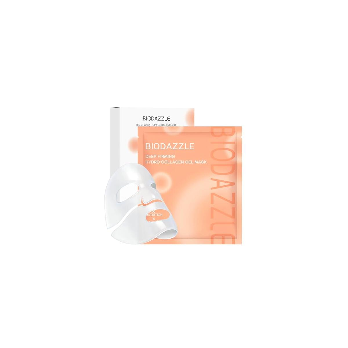Bio-Collagen Real Deep Facial Mask Hydrating Overnight Hydrogel Mask Pore Minimizing Elasticity Firming And Moisturizing 33g x 4ea