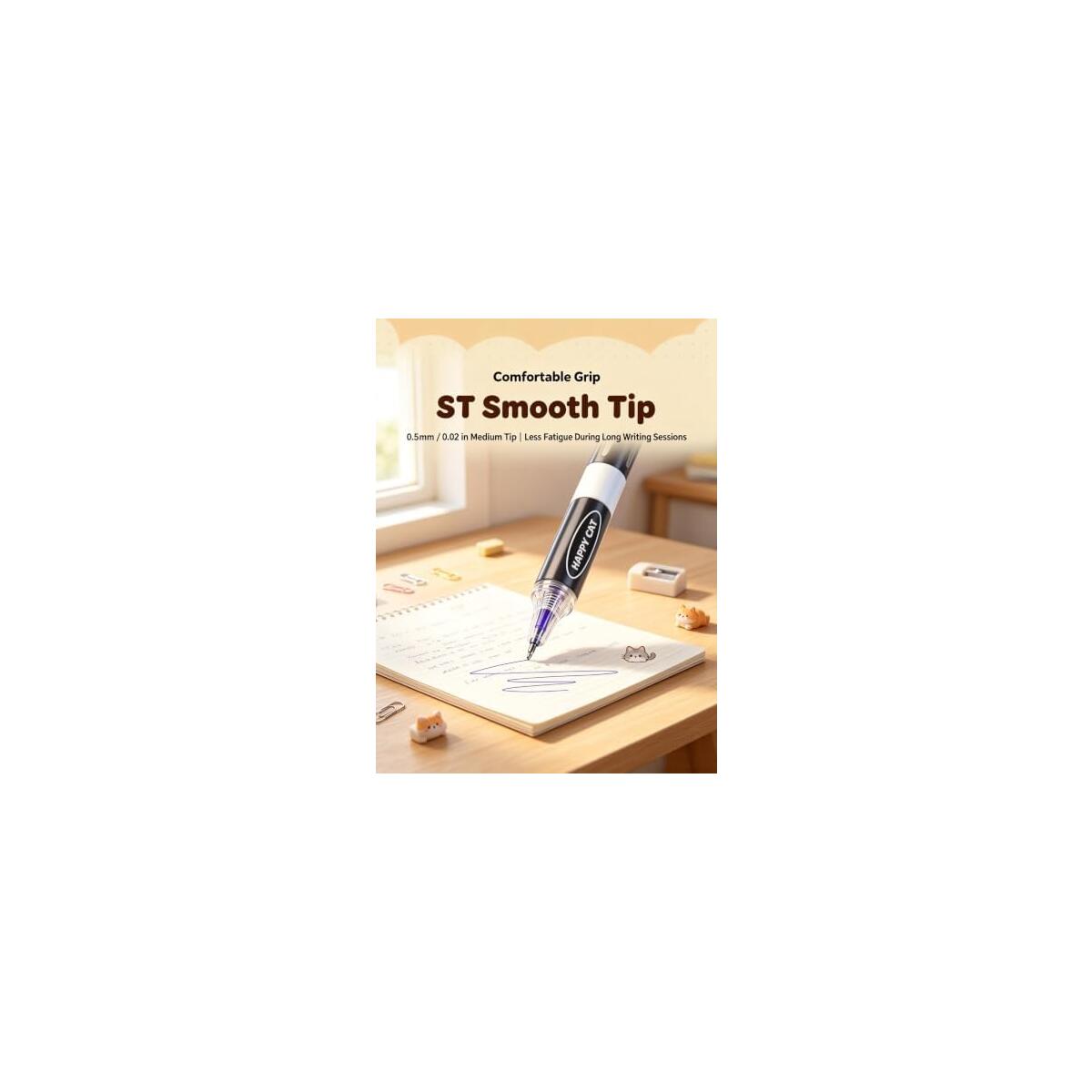 Kawaii Black Cat Erasable Gel Pens Deal - RebateKey